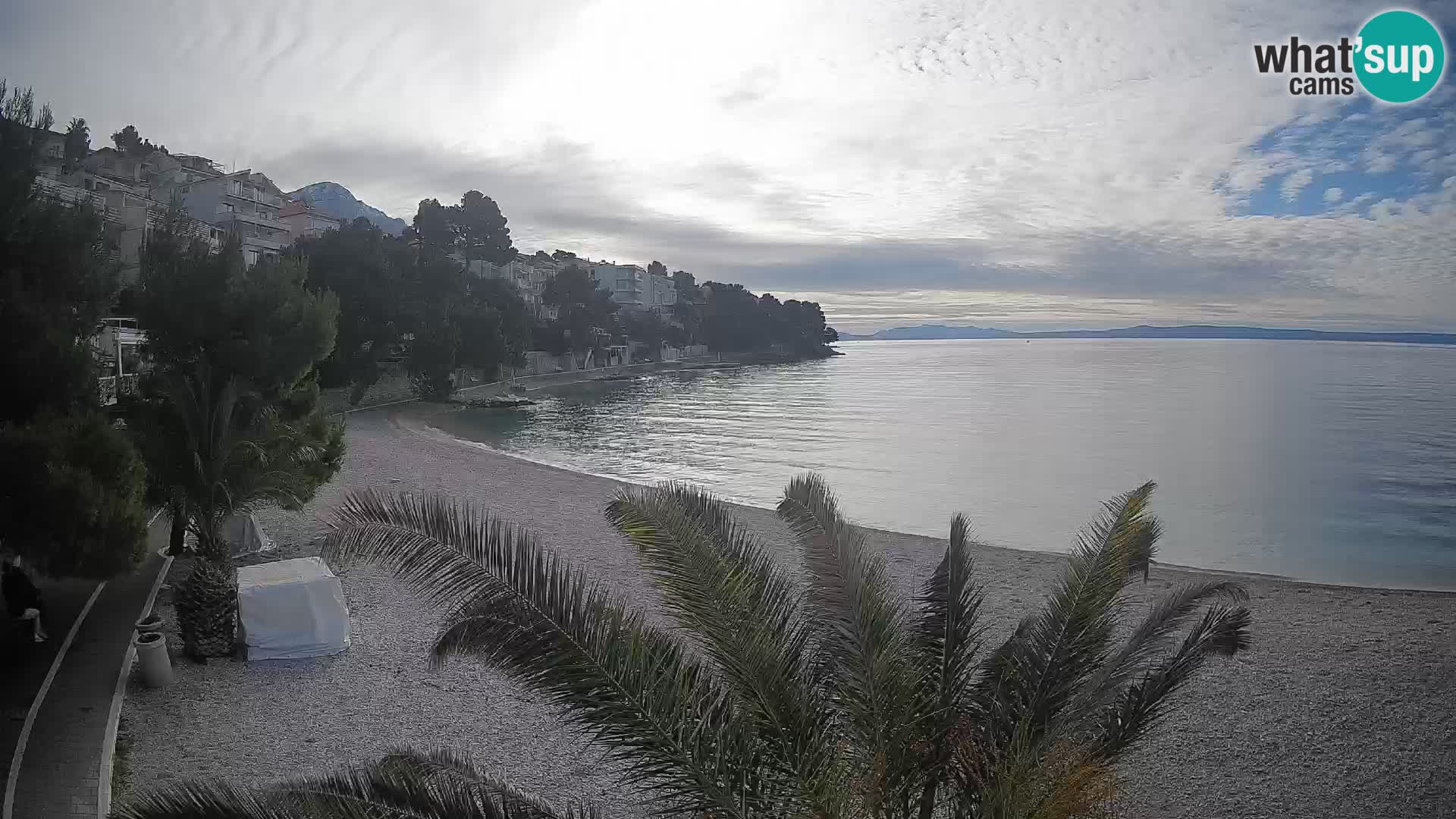 Webcam Spiaggia Lučica Brela – Vista live sulla costa adriatica