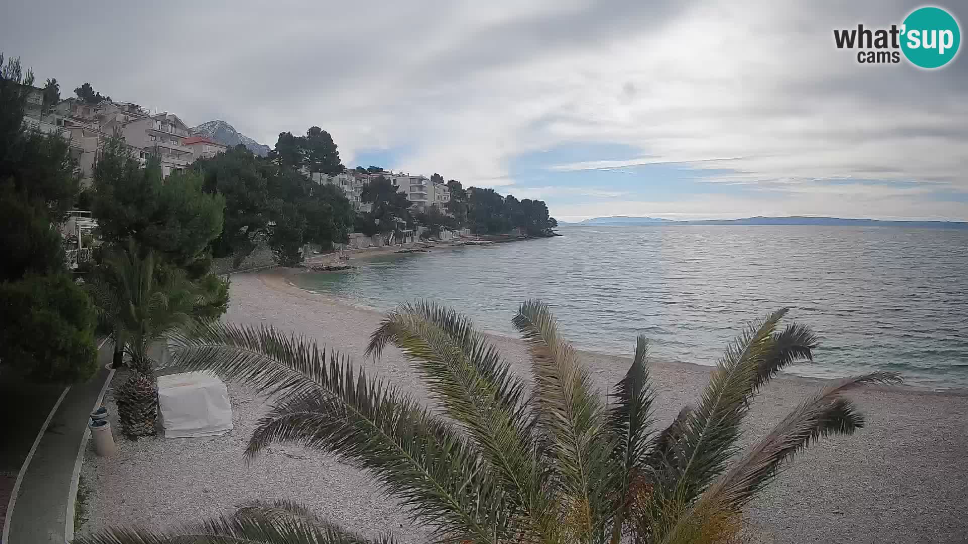 Webcam Spiaggia Lučica Brela – Vista live sulla costa adriatica