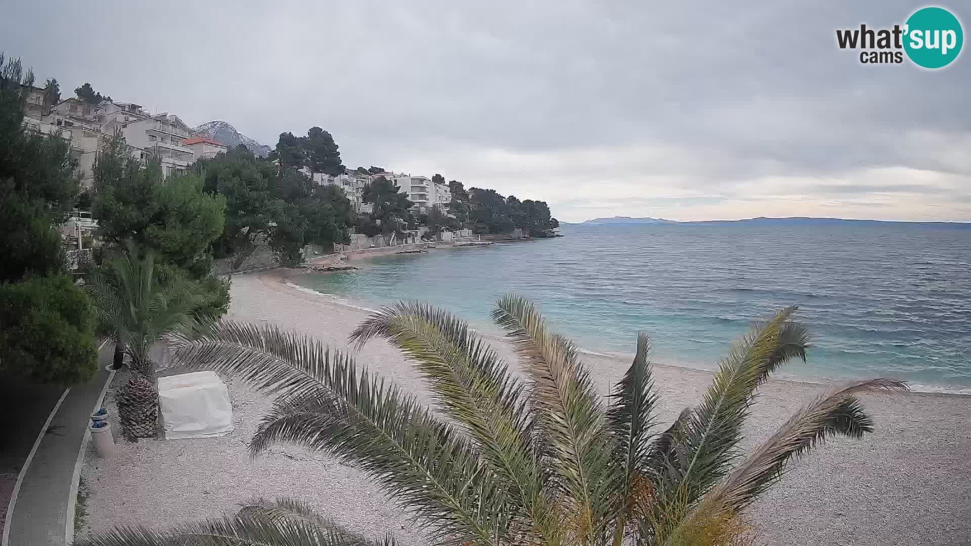 Webcam Lučica Beach Brela – Live View from the Adriatic Coast