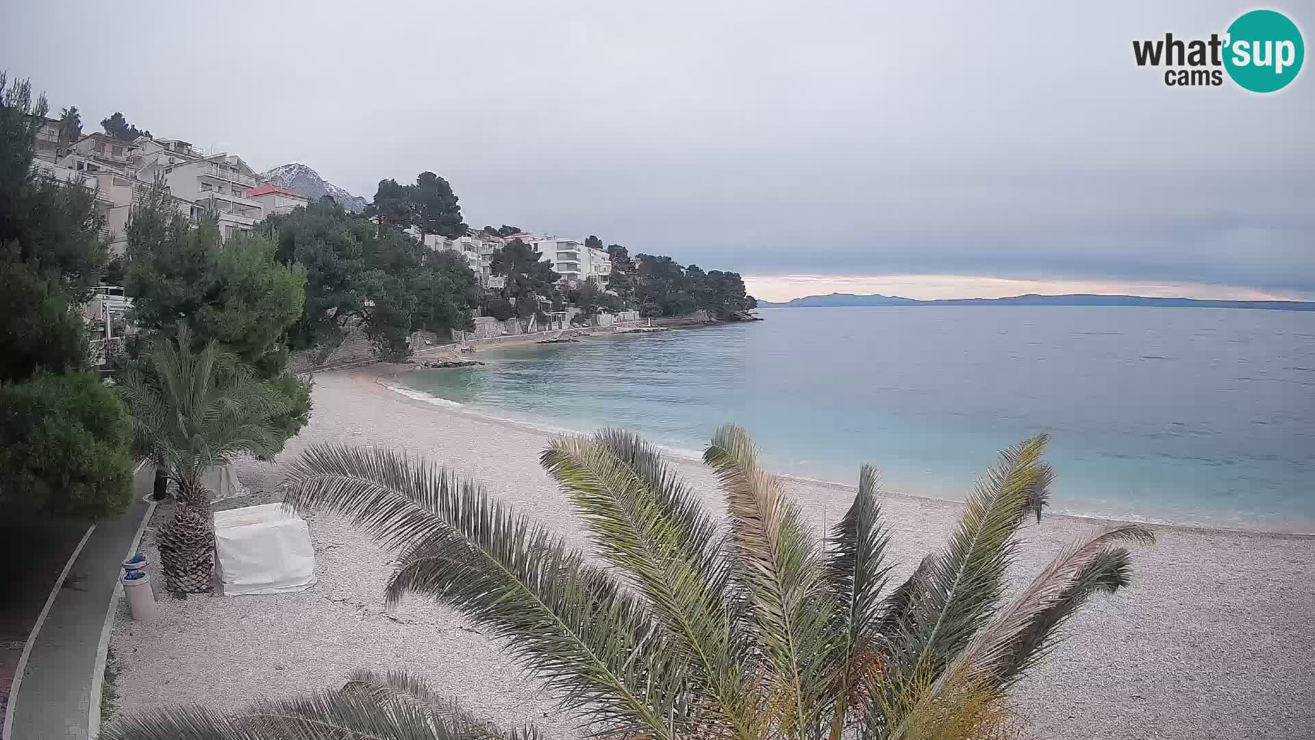 Webcam Lučica Beach Brela – Live View from the Adriatic Coast