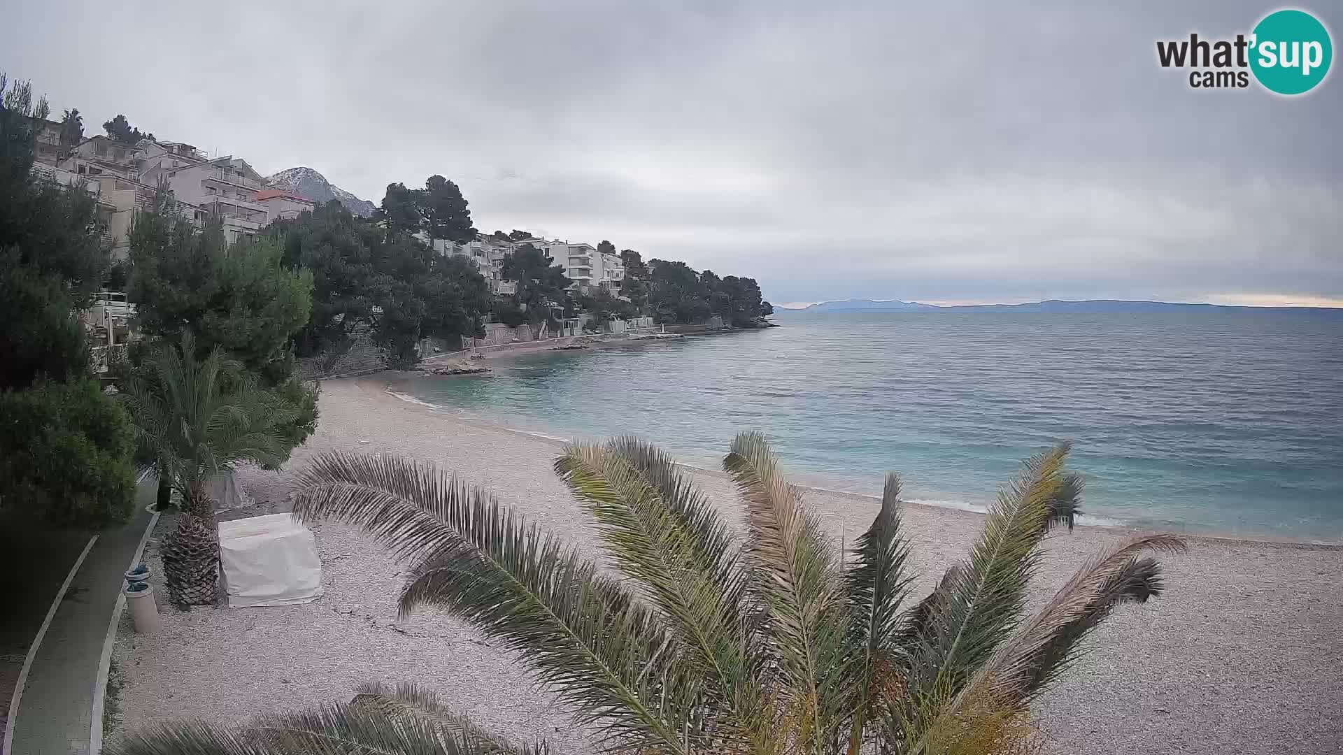 Webcam Lučica Beach Brela – Live View from the Adriatic Coast