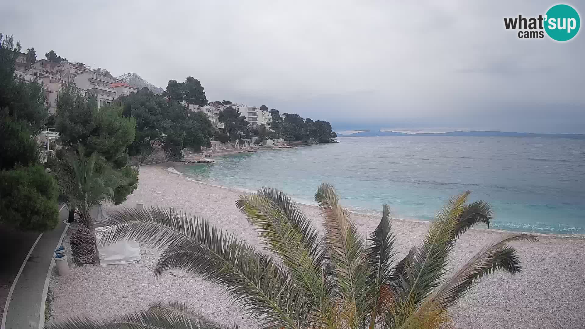 Webcam Plage Lučica Brela – Vue en direct sur la côte adriatique