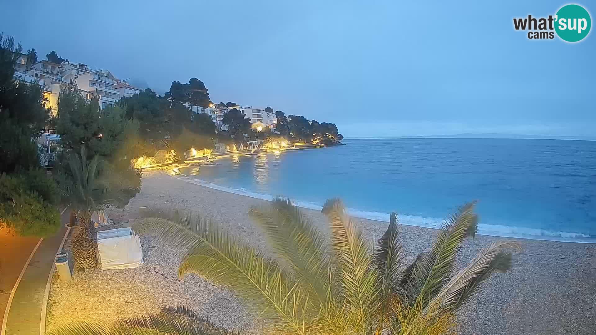 Webcam Spiaggia Lučica Brela – Vista live sulla costa adriatica