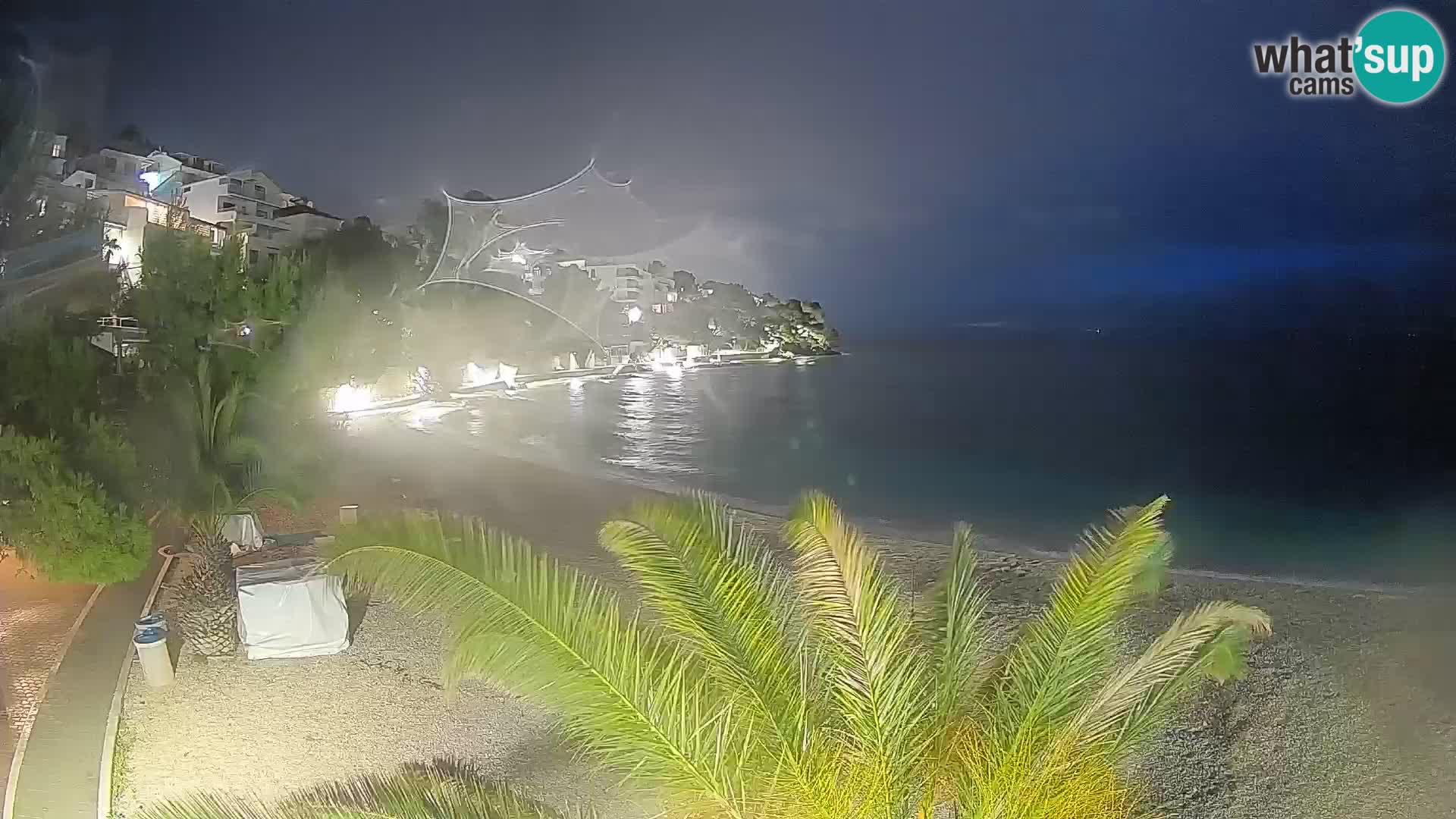 Webcam Plage Lučica Brela – Vue en direct sur la côte adriatique