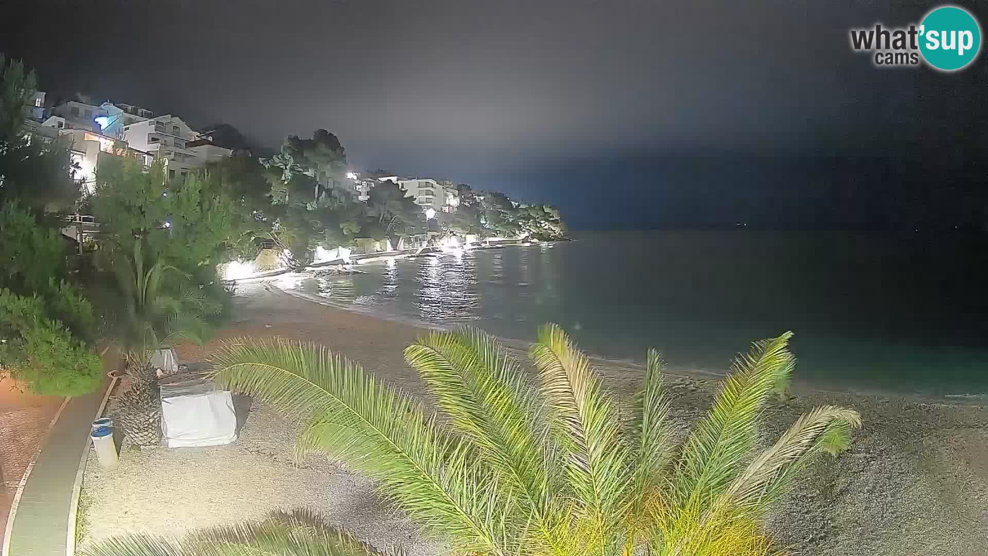 Webcam Lučica Strand Beach Brela – Liveblick von der Adriaküste