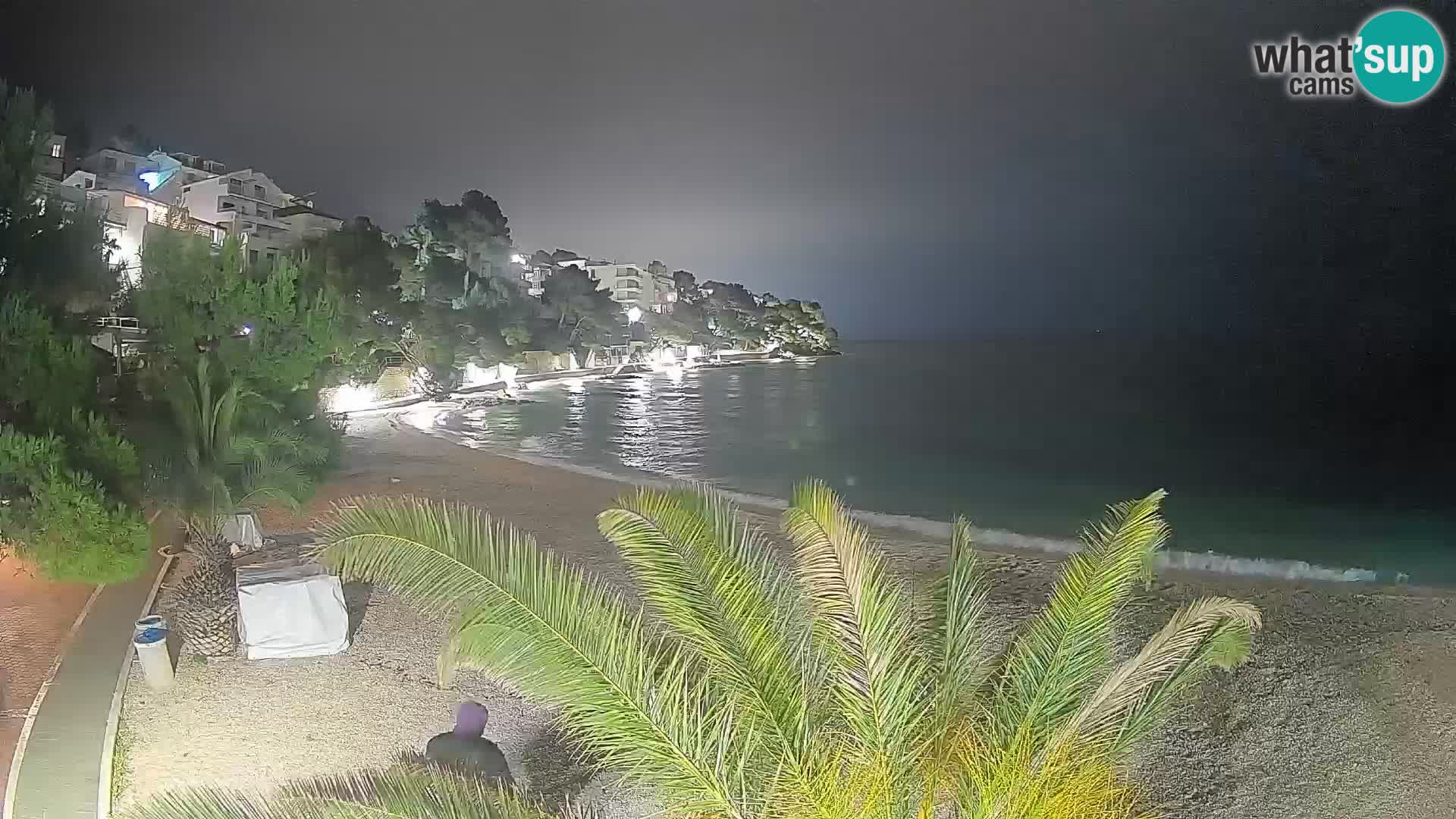 Webcam Lučica Strand Beach Brela – Liveblick von der Adriaküste