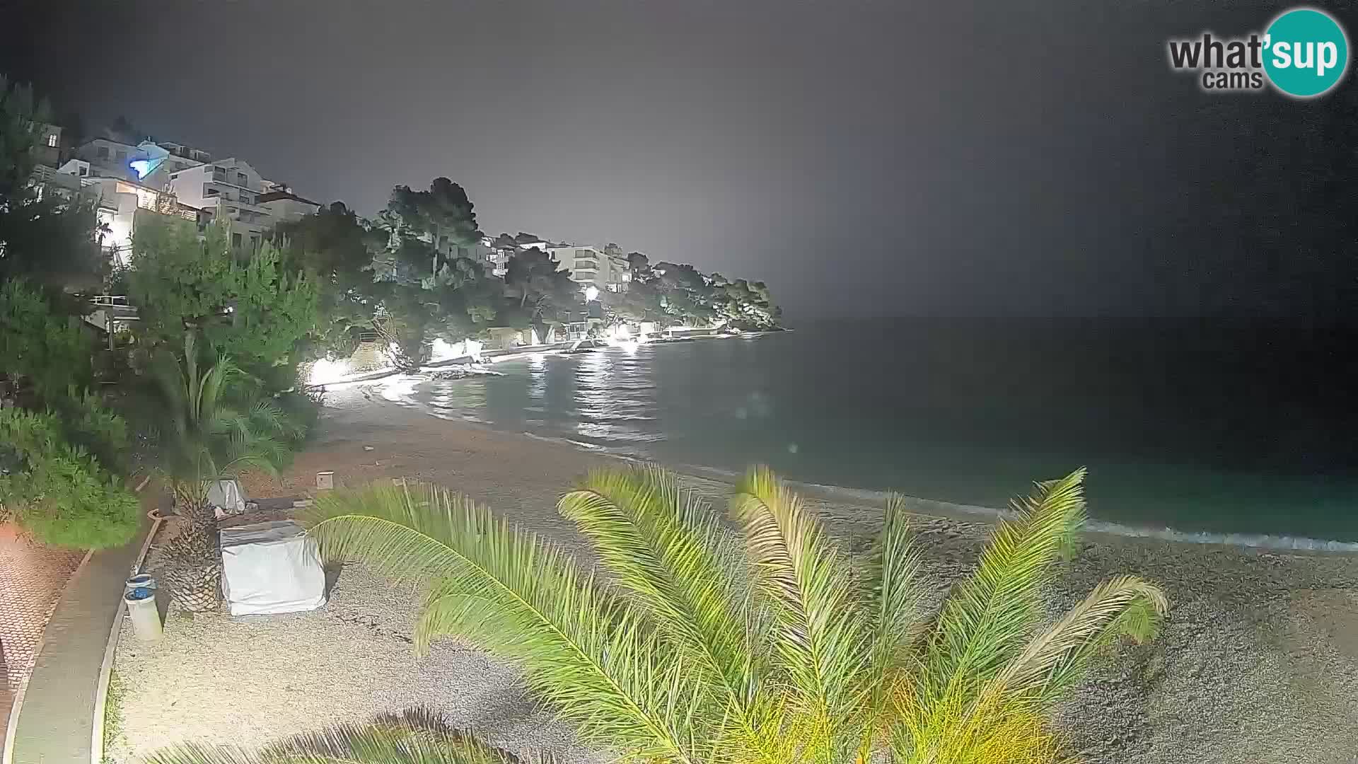 Webcam Spiaggia Lučica Brela – Vista live sulla costa adriatica