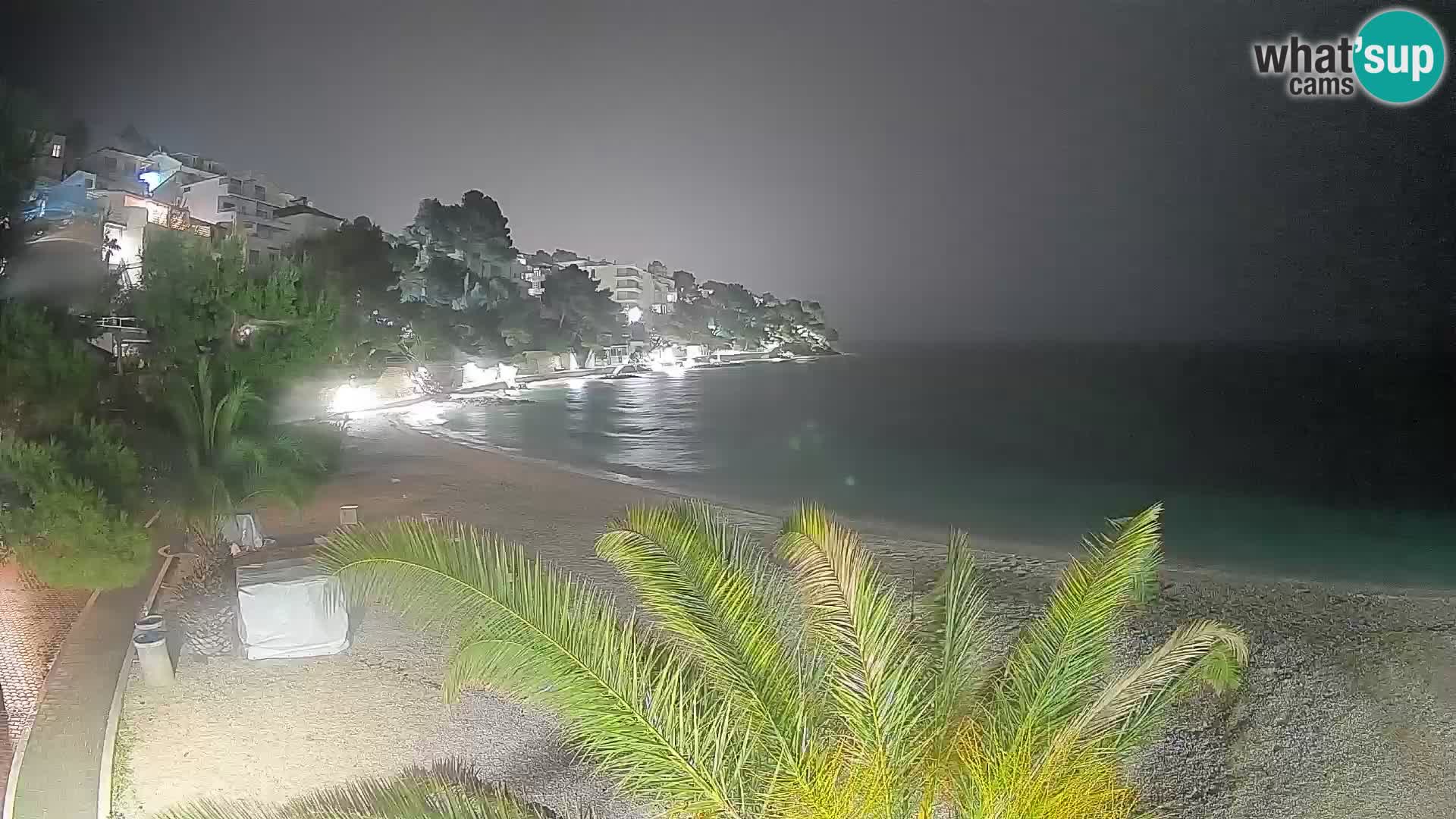 Spletna kamera Plaža Lučica Brela – Pogled v živo na Jadransko obalo