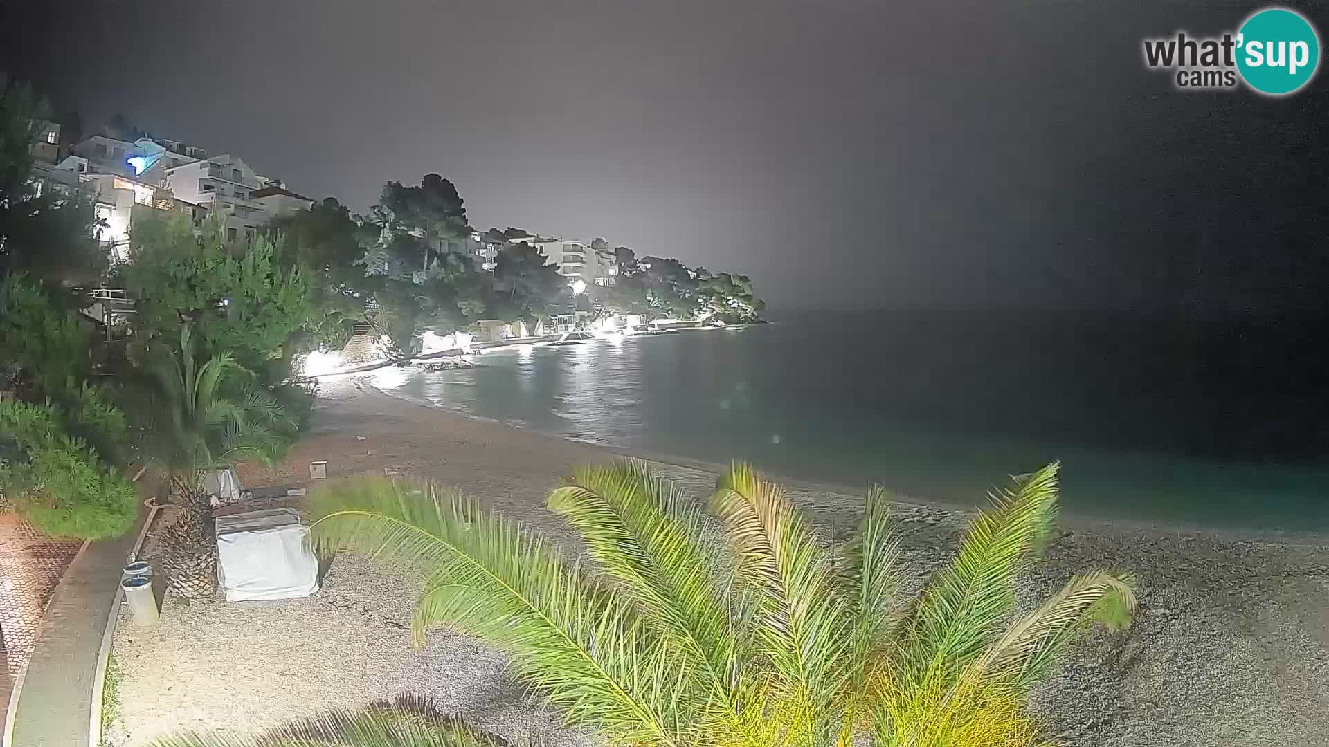 Webcam Plage Lučica Brela – Vue en direct sur la côte adriatique