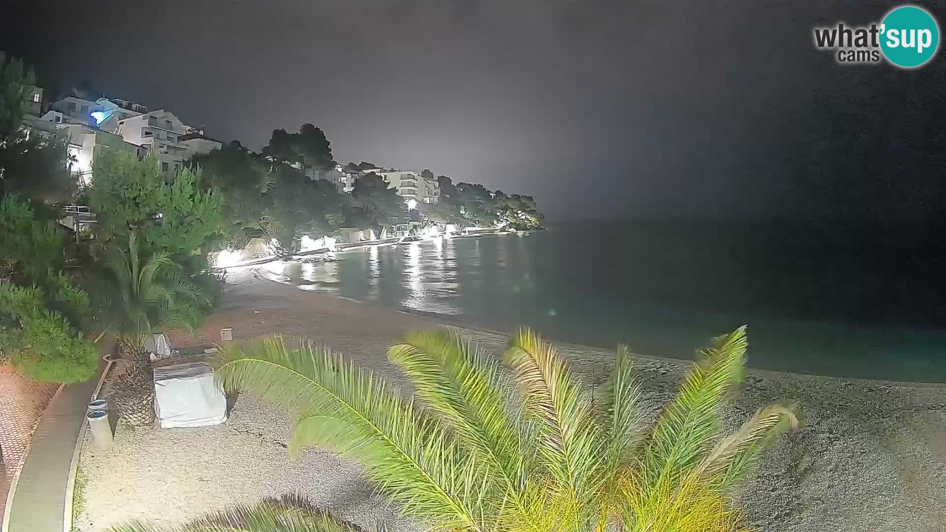 Webcam Plage Lučica Brela – Vue en direct sur la côte adriatique