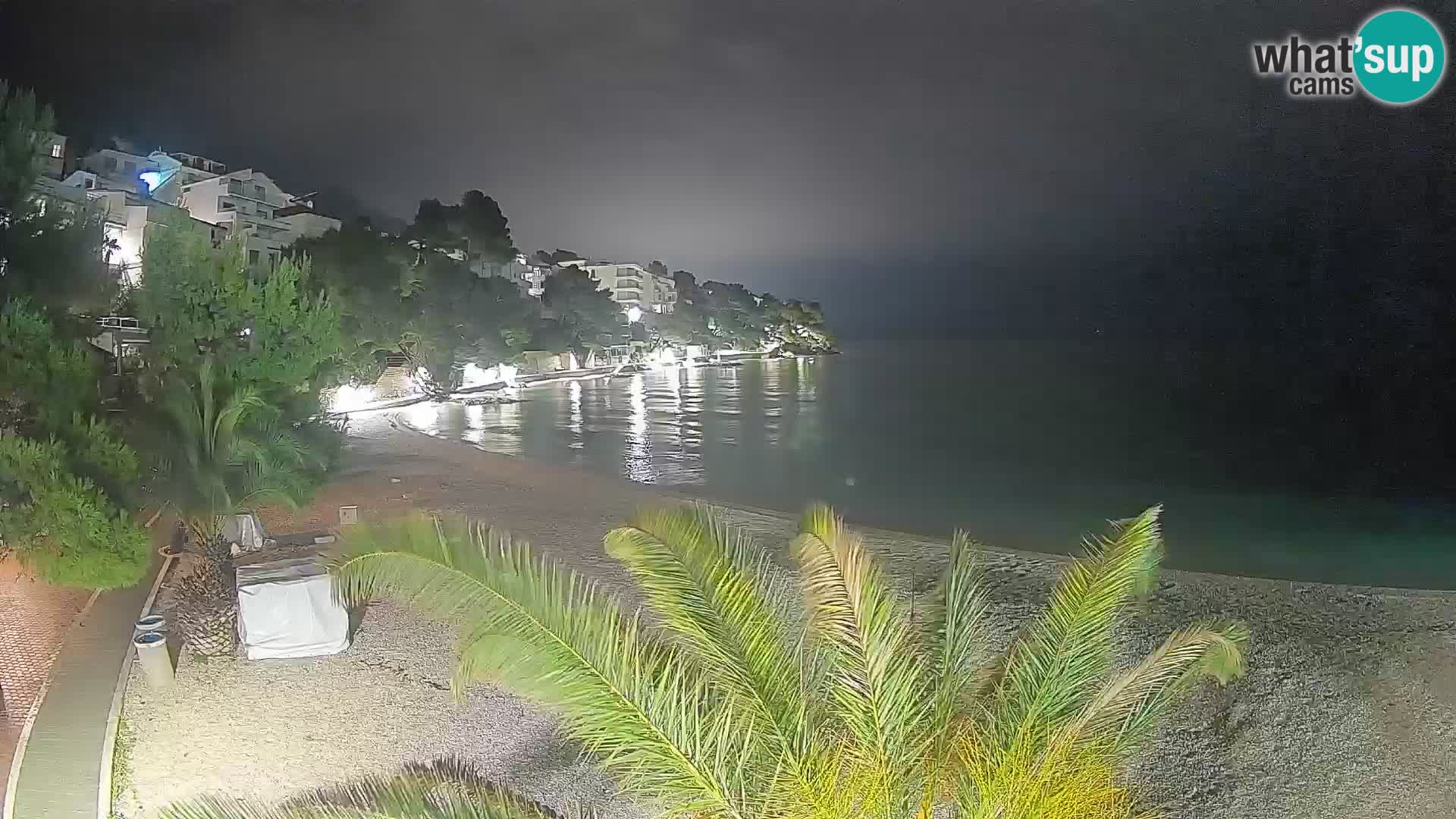 Webcam Spiaggia Lučica Brela – Vista live sulla costa adriatica