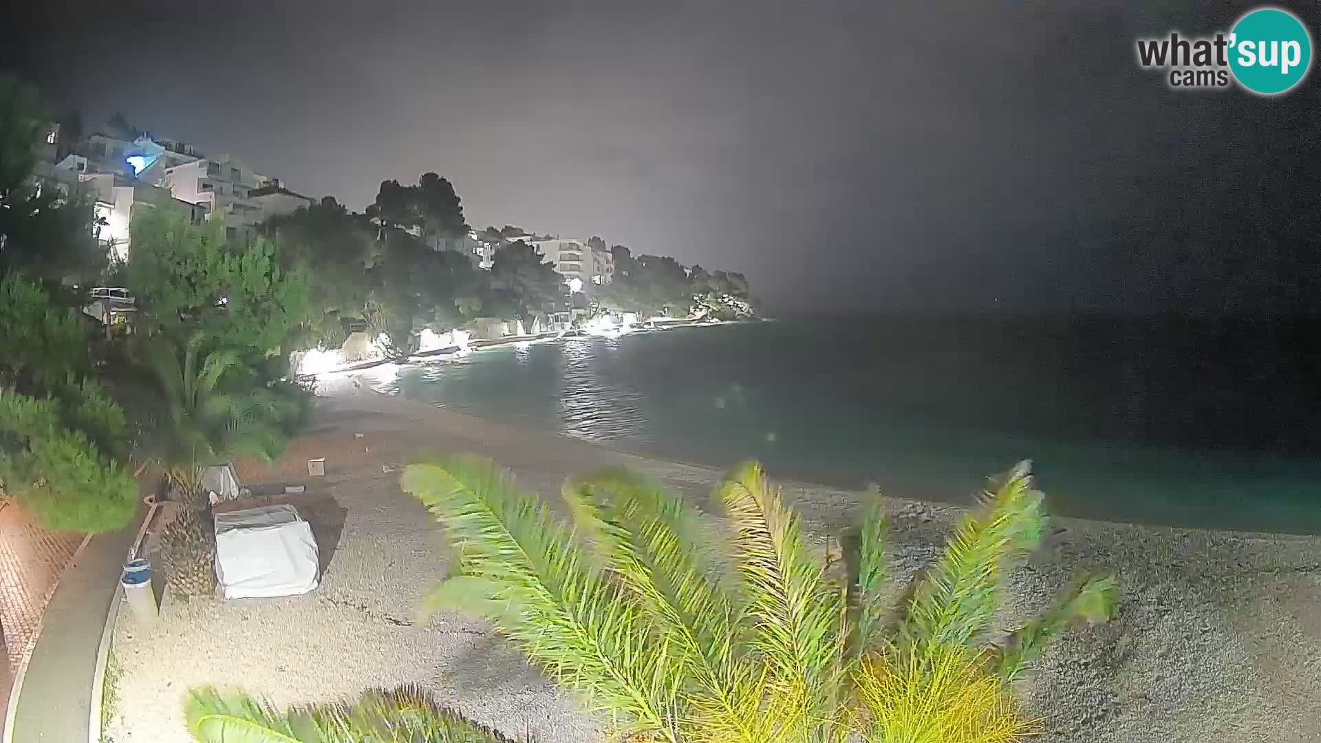 Webcam Lučica Strand Beach Brela – Liveblick von der Adriaküste