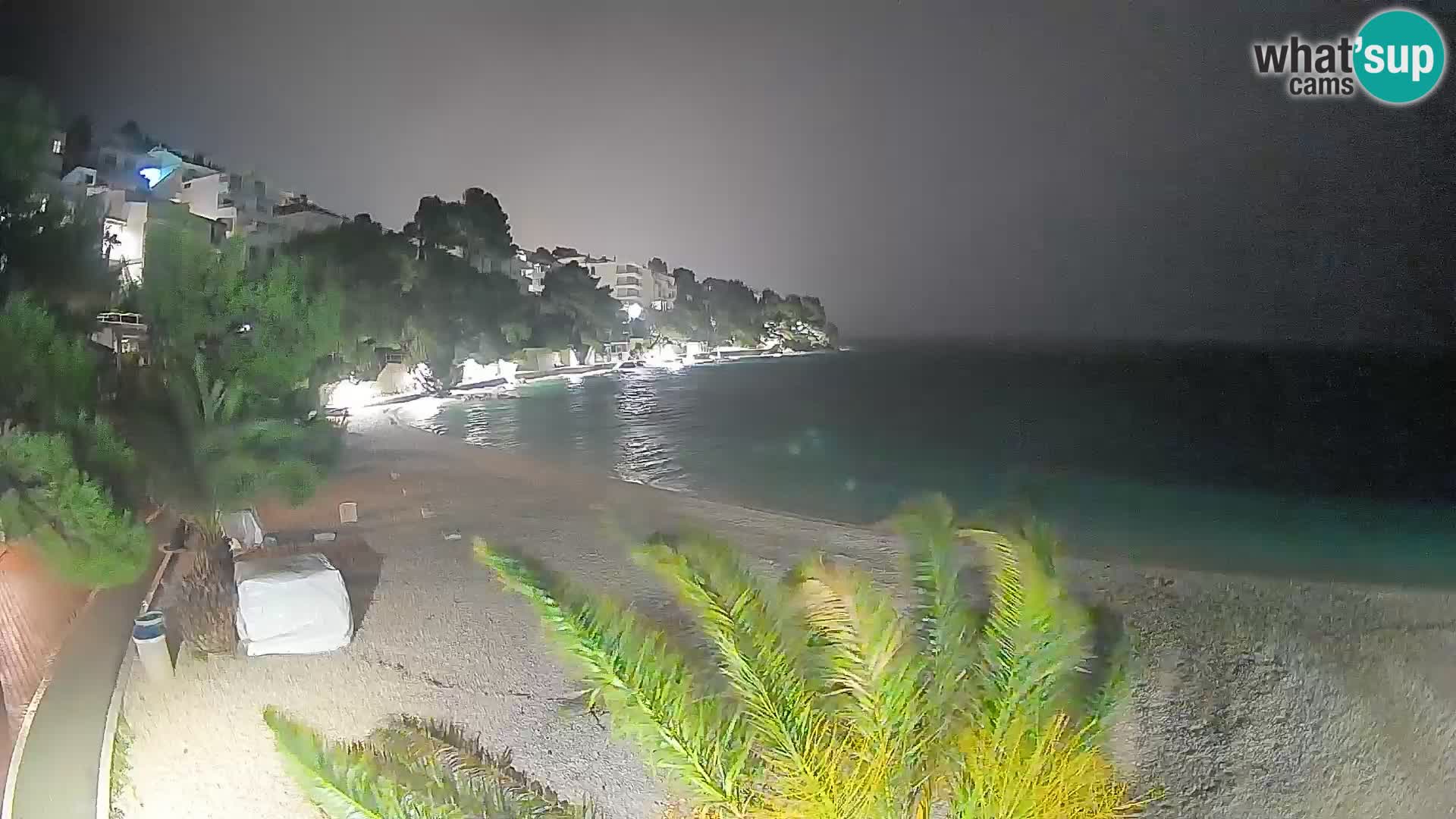 Webcam Lučica Strand Beach Brela – Liveblick von der Adriaküste