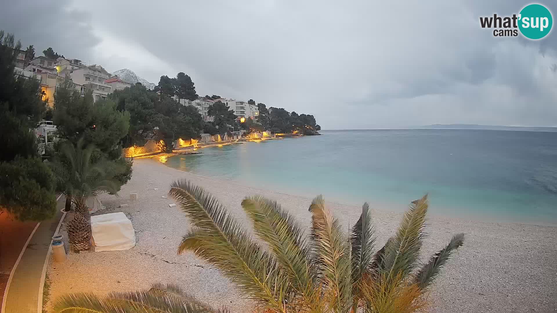 Webcam Lučica Strand Beach Brela – Liveblick von der Adriaküste