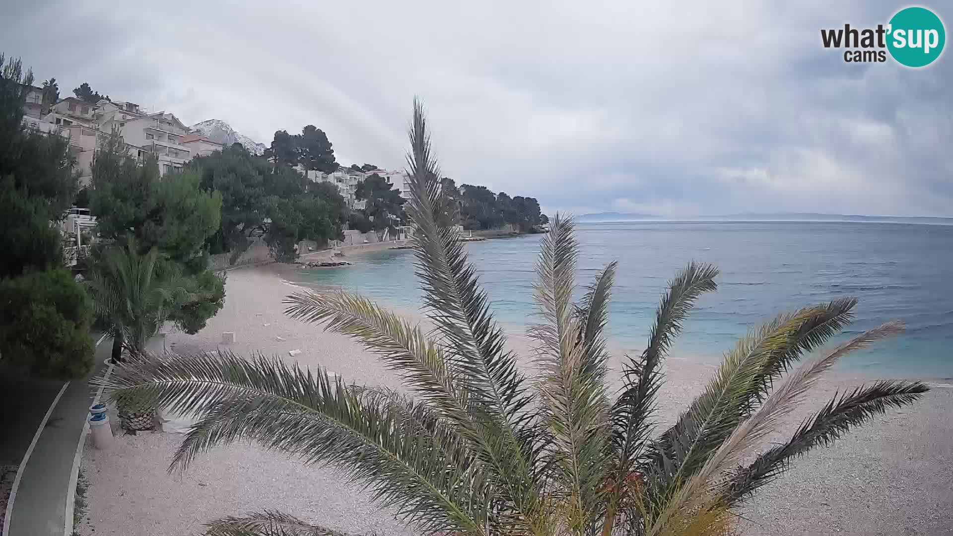 Webcam Plage Lučica Brela – Vue en direct sur la côte adriatique