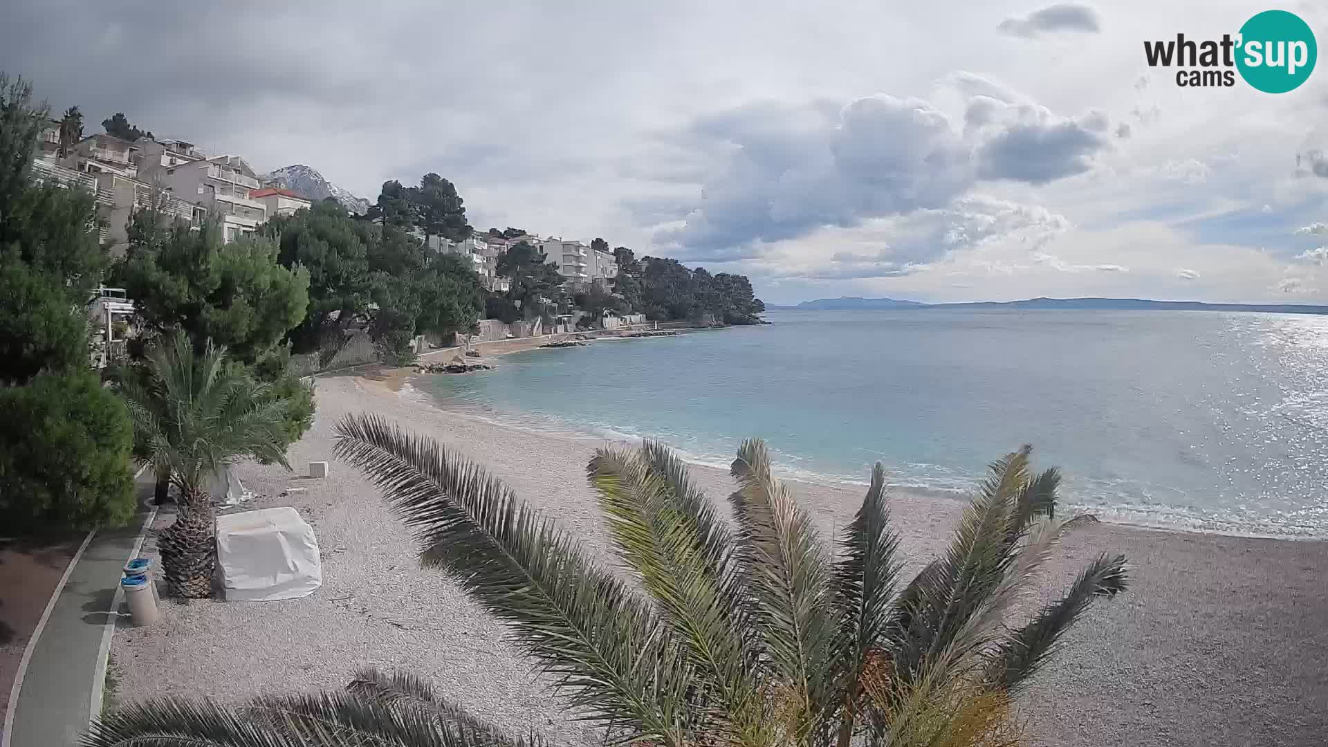 Webcam Playa Lučica Brela – Vista en directo de la costa adriática