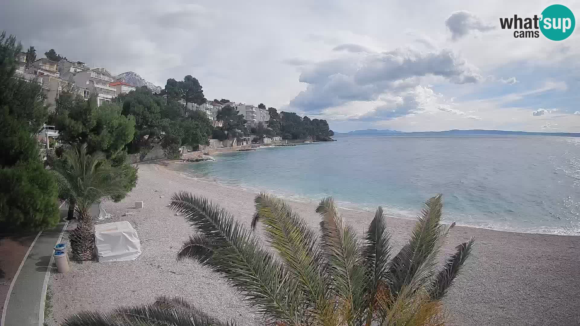 Webcam Playa Lučica Brela – Vista en directo de la costa adriática