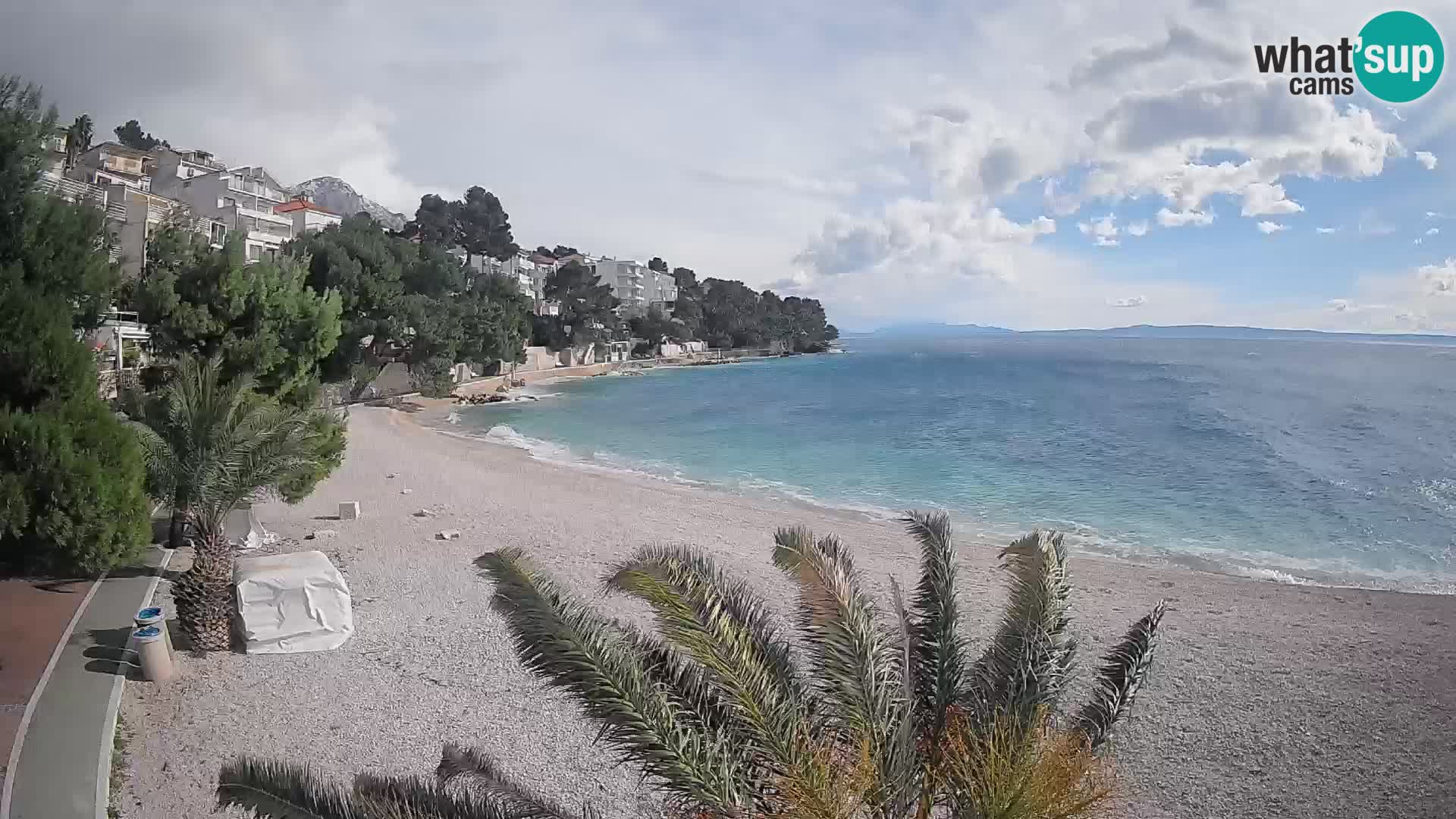 Webcam Playa Lučica Brela – Vista en directo de la costa adriática