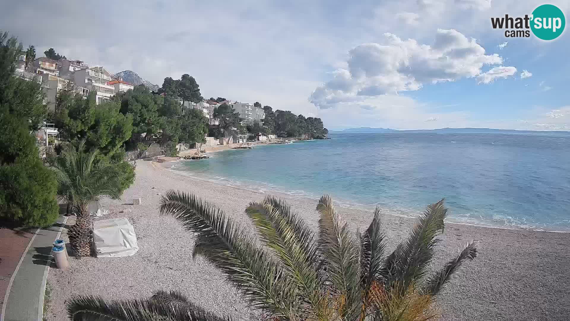 Webcam Playa Lučica Brela – Vista en directo de la costa adriática