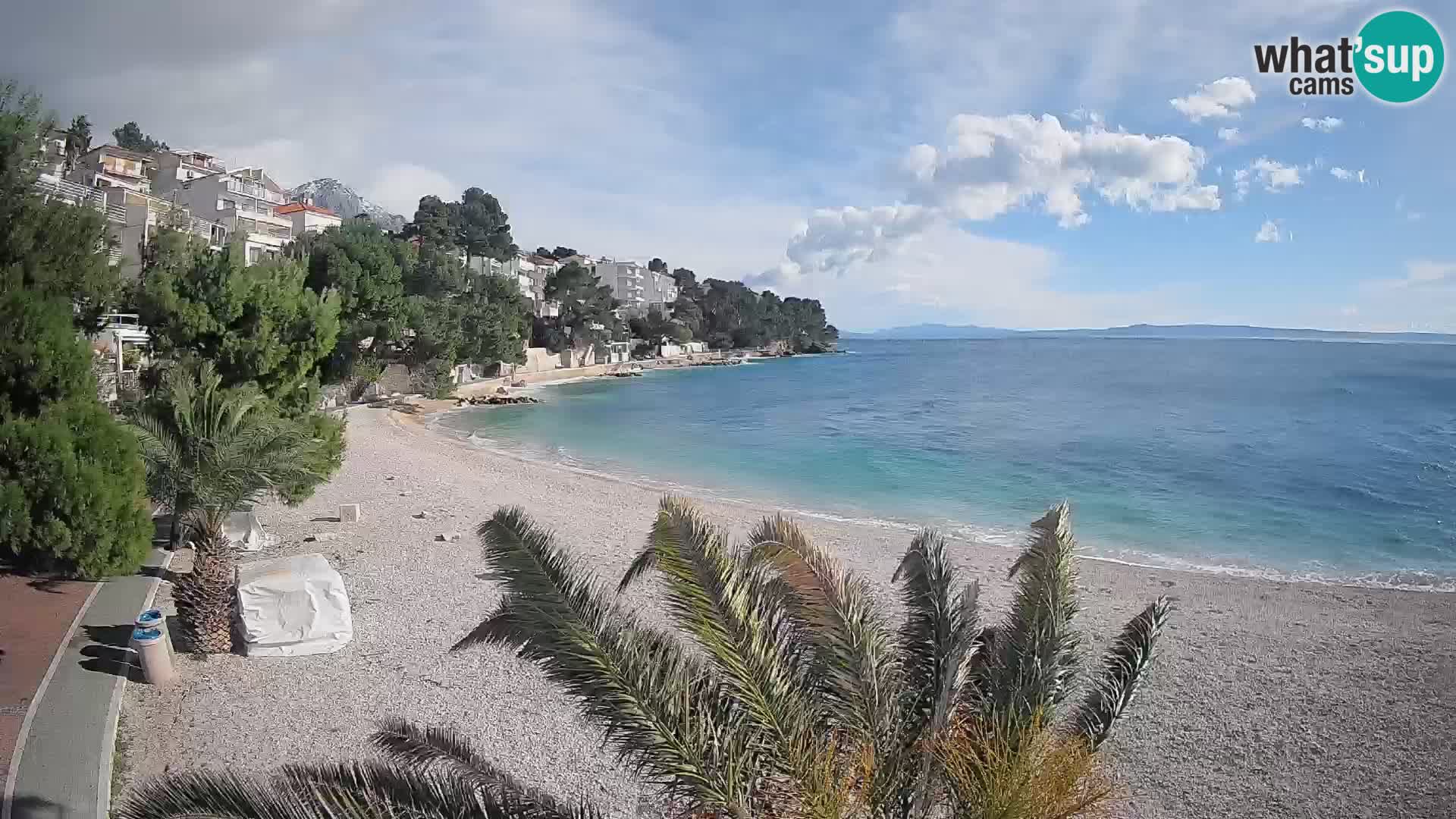 Webcam Playa Lučica Brela – Vista en directo de la costa adriática