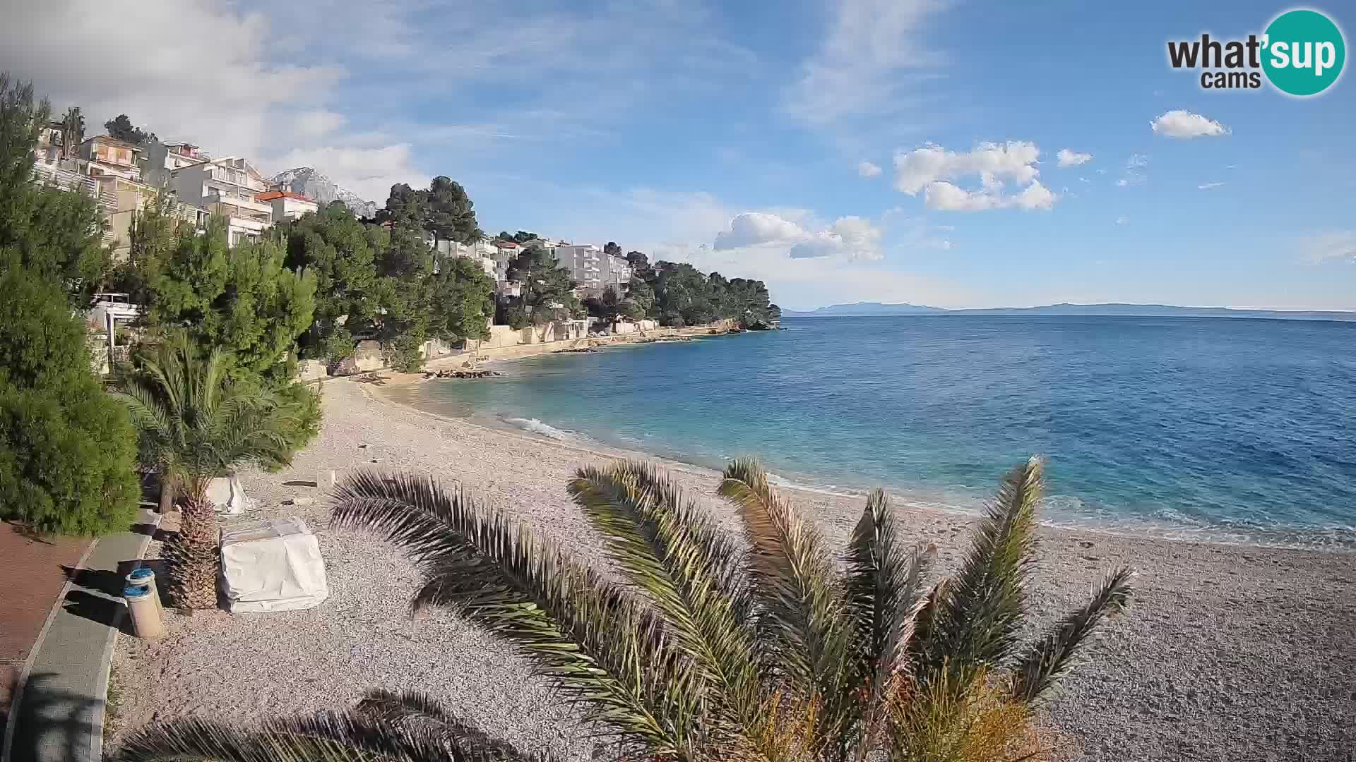 Webcam Lučica Beach Brela – Live View from the Adriatic Coast