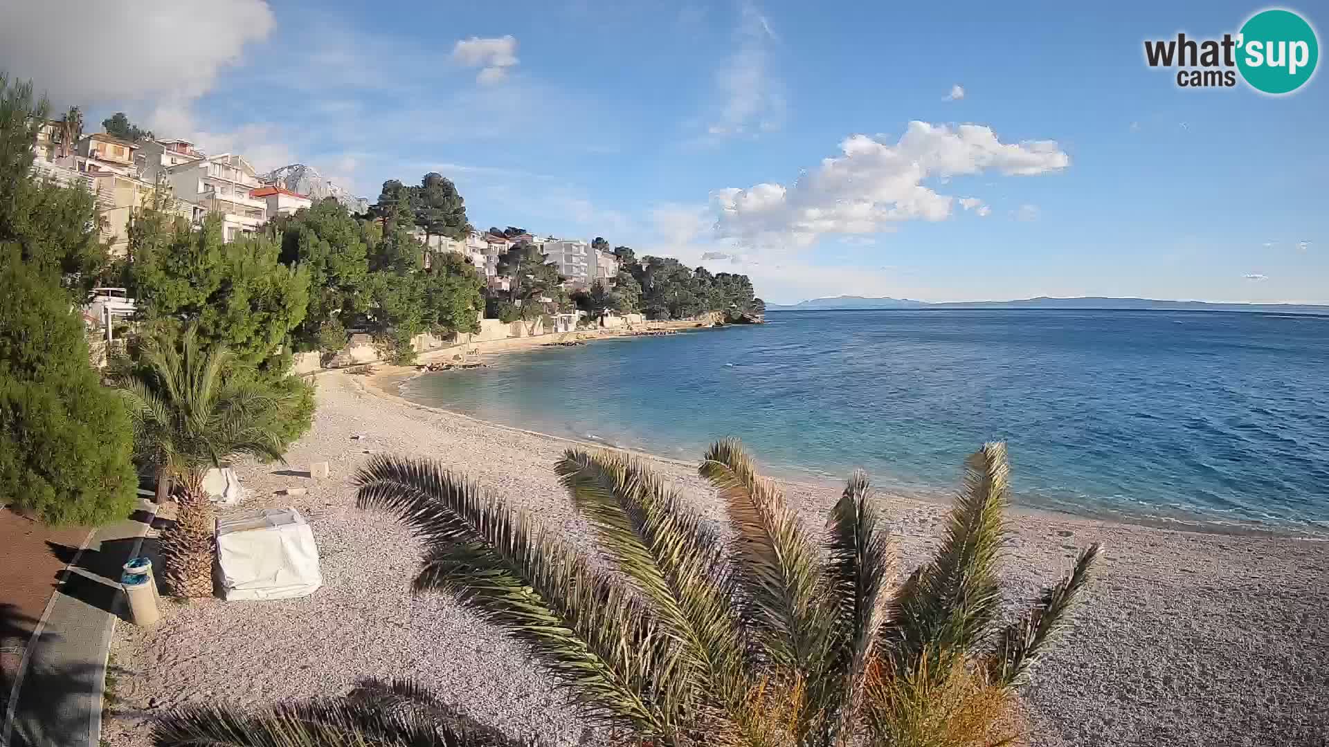 Webcam Playa Lučica Brela – Vista en directo de la costa adriática
