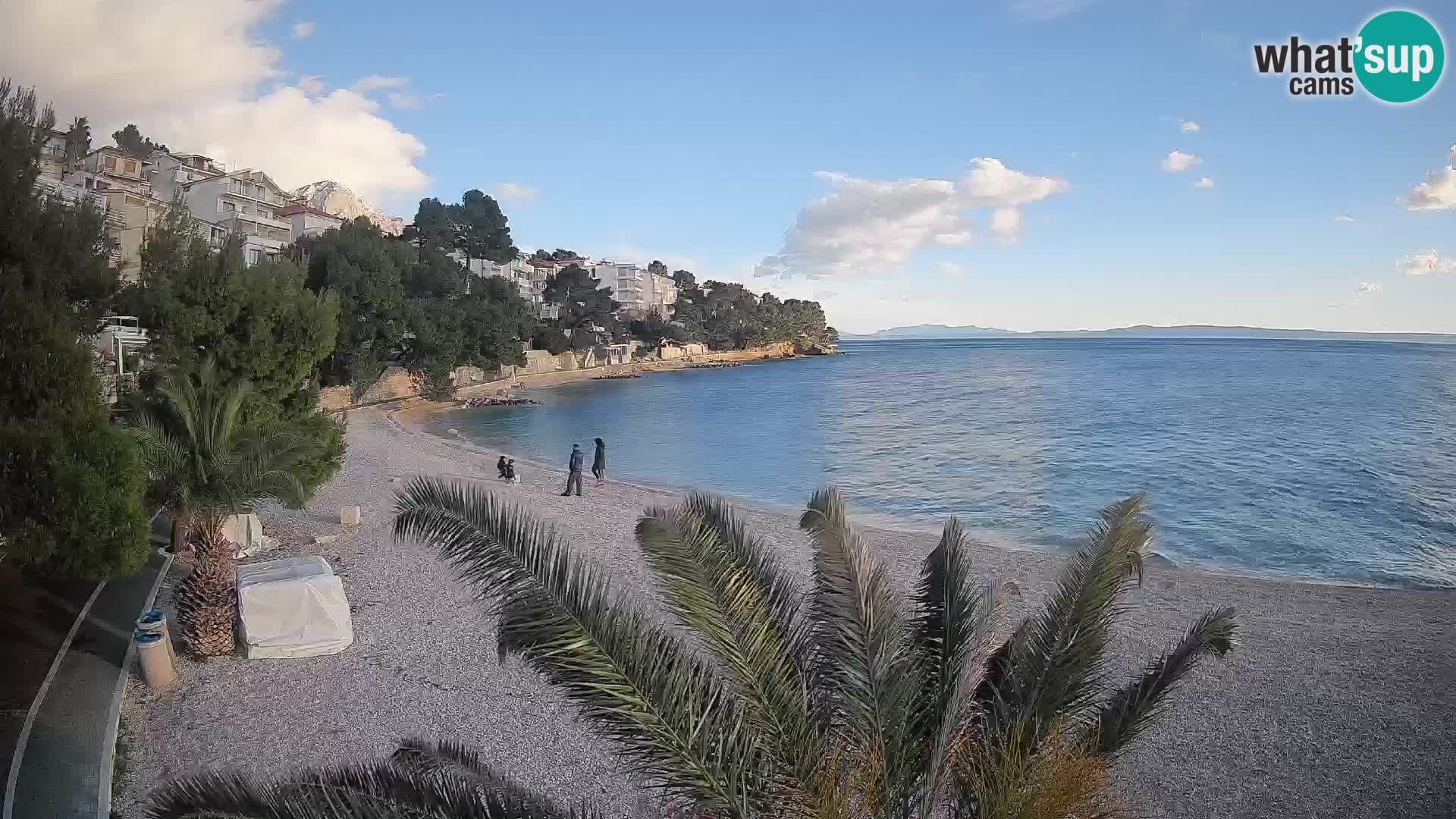 Webcam Spiaggia Lučica Brela – Vista live sulla costa adriatica