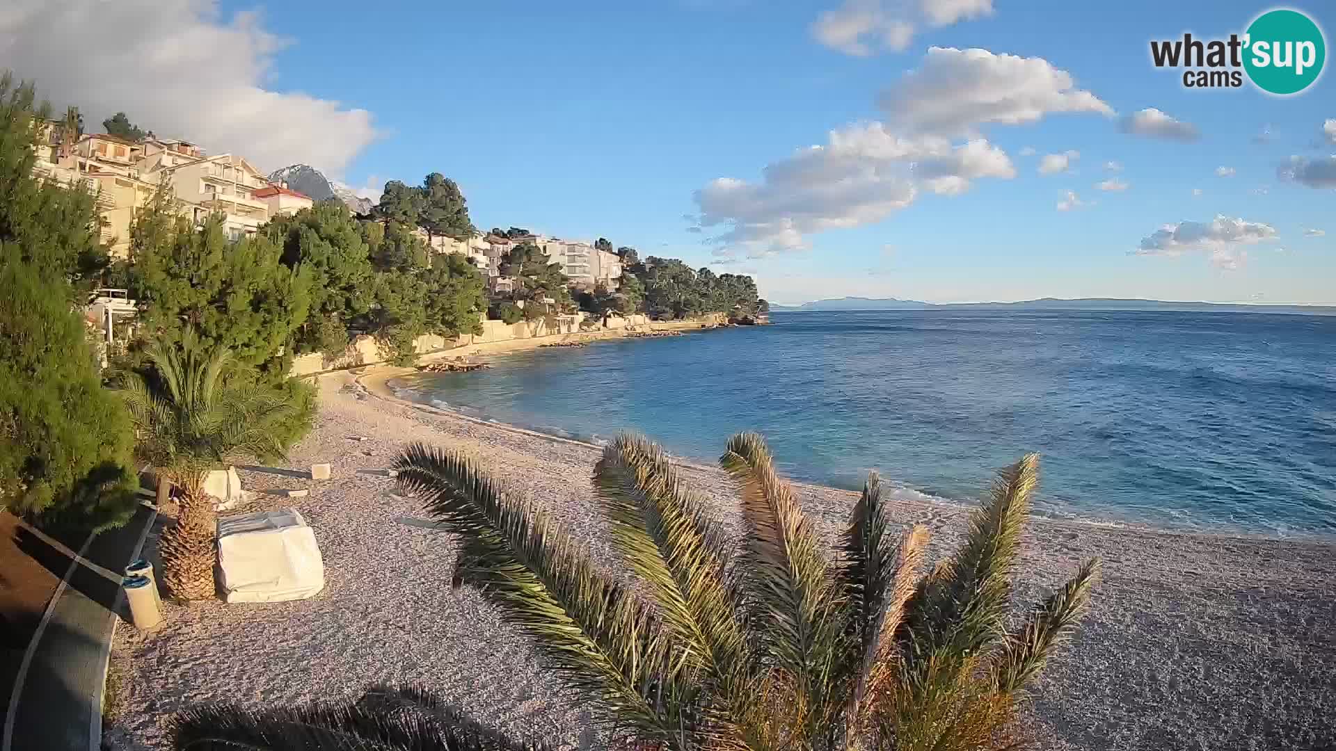Webcam Plage Lučica Brela – Vue en direct sur la côte adriatique