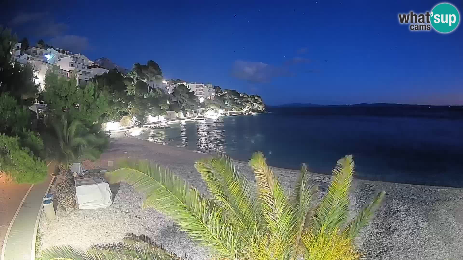 Webcam Spiaggia Lučica Brela – Vista live sulla costa adriatica