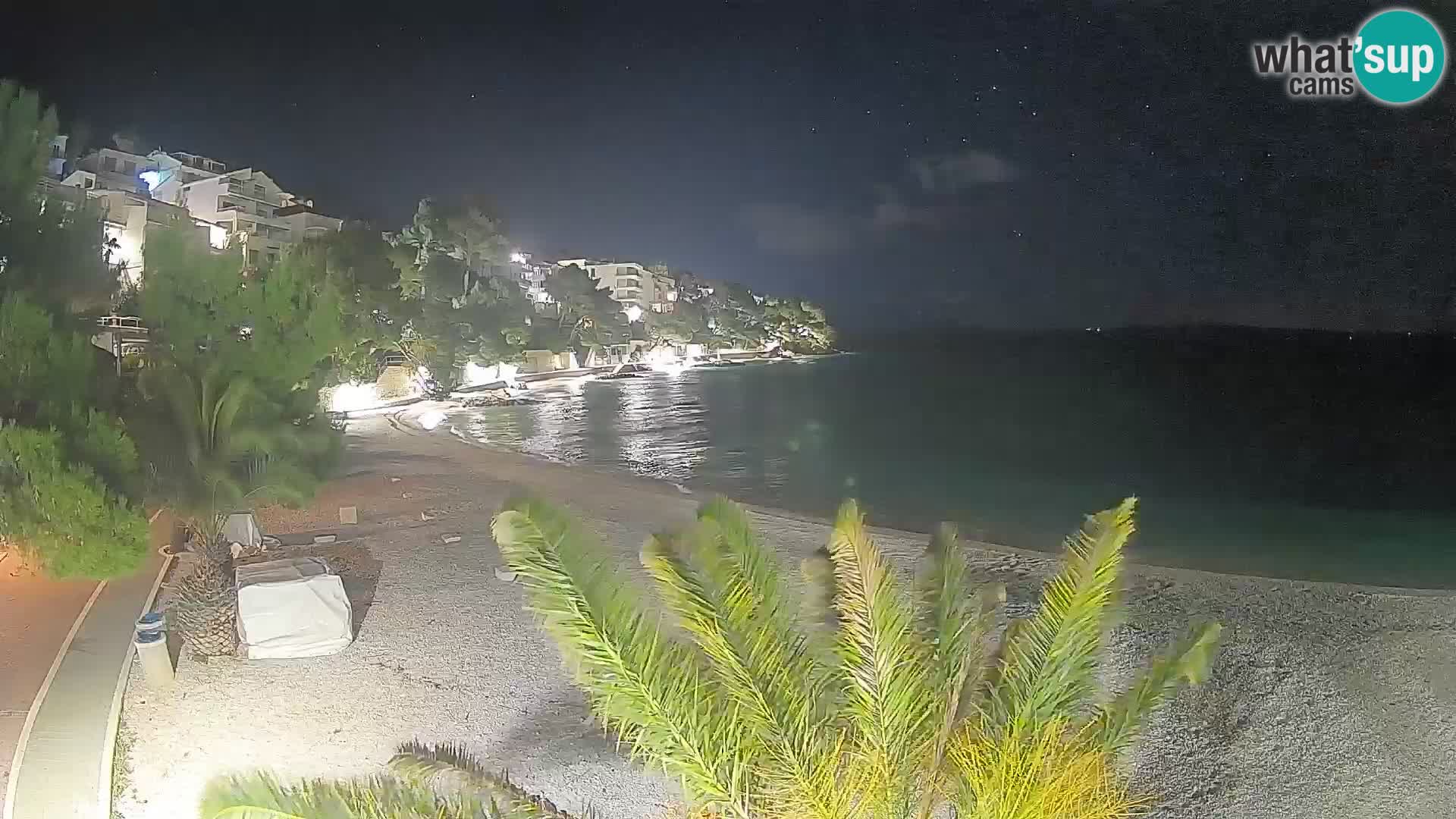 Webcam Spiaggia Lučica Brela – Vista live sulla costa adriatica