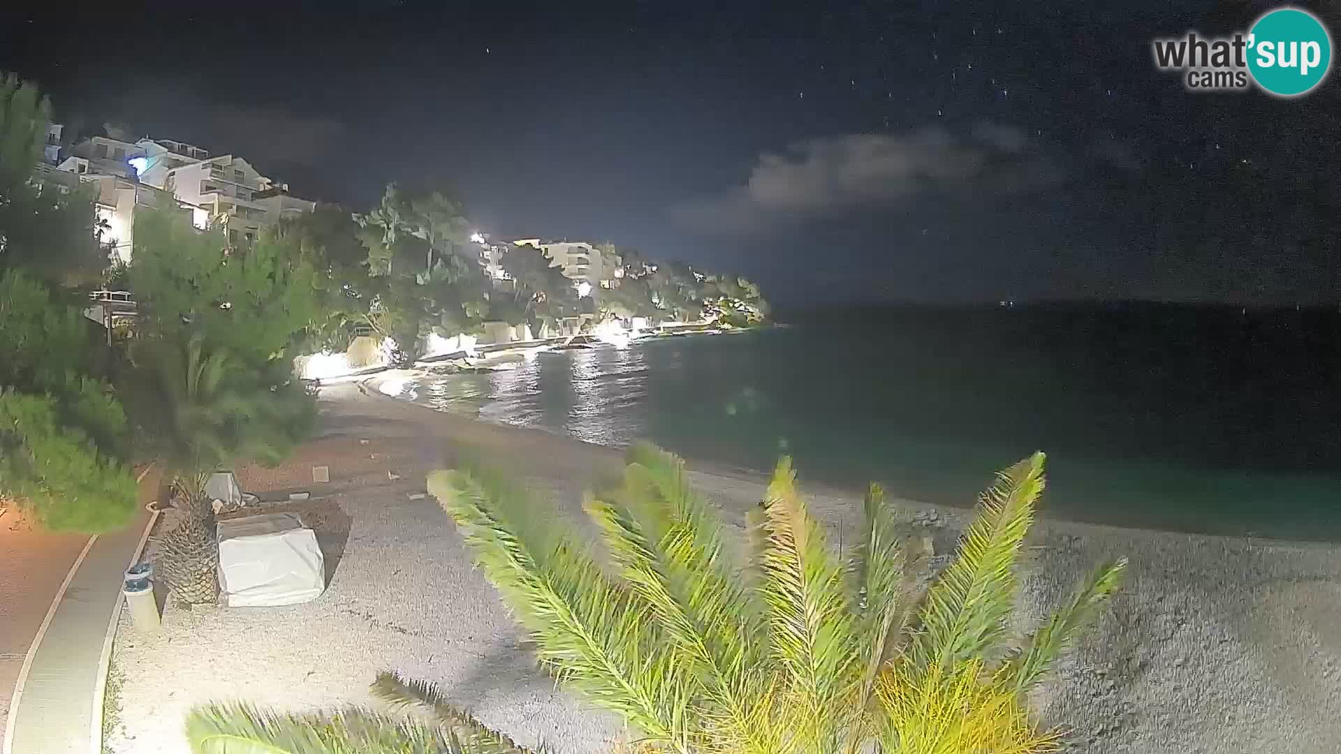 Webcam Lučica Strand Beach Brela – Liveblick von der Adriaküste