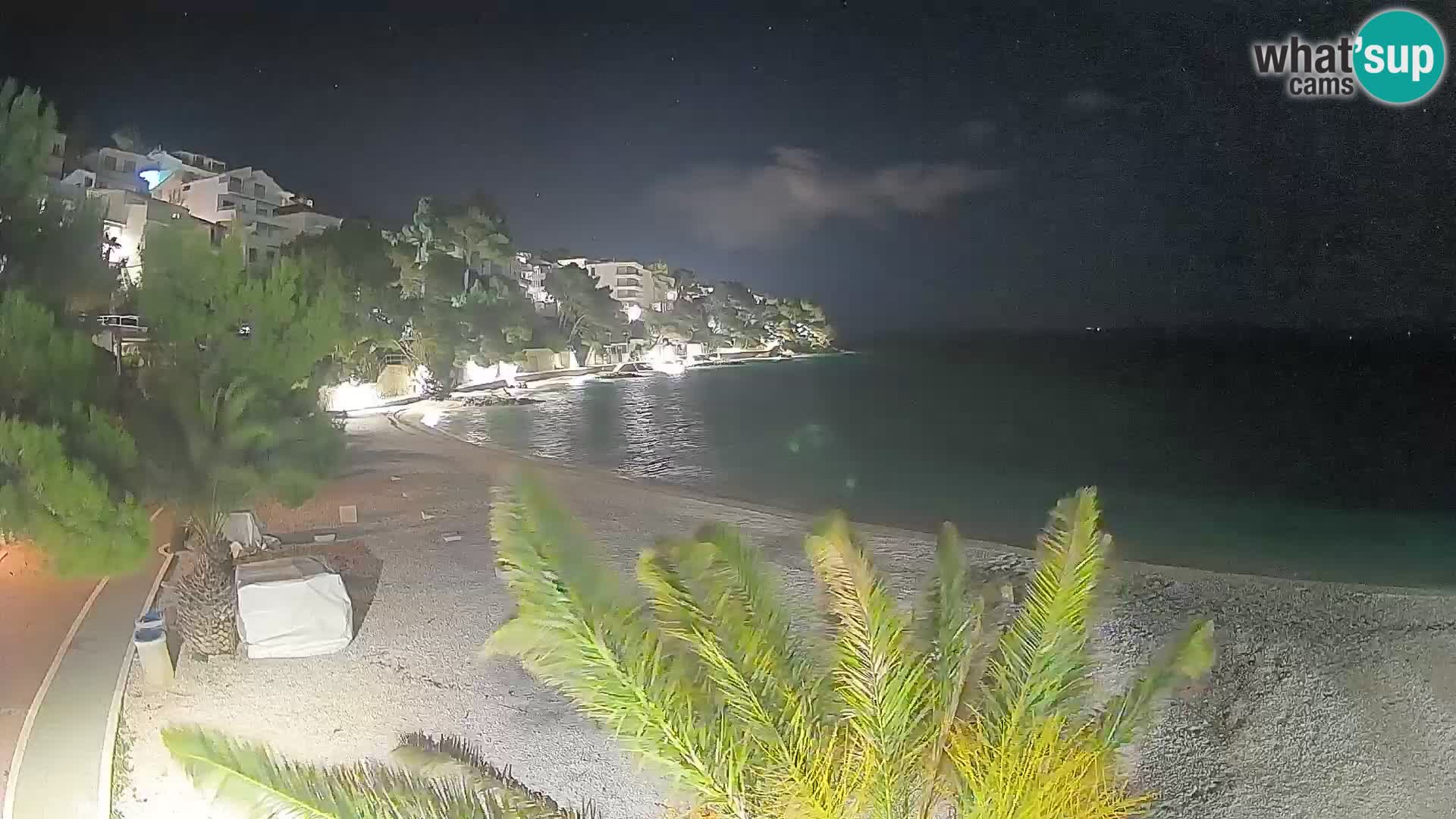 Webcam Spiaggia Lučica Brela – Vista live sulla costa adriatica