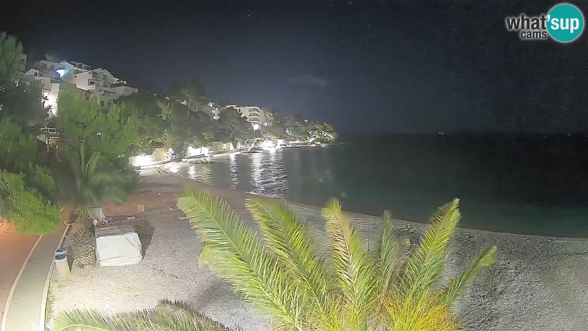 Webcam Plage Lučica Brela – Vue en direct sur la côte adriatique