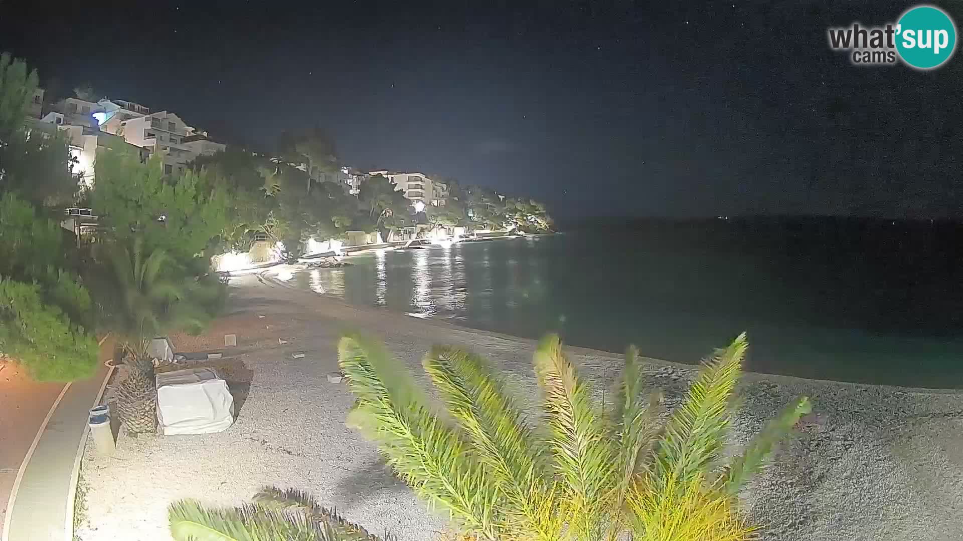 Webcam Lučica Strand Beach Brela – Liveblick von der Adriaküste