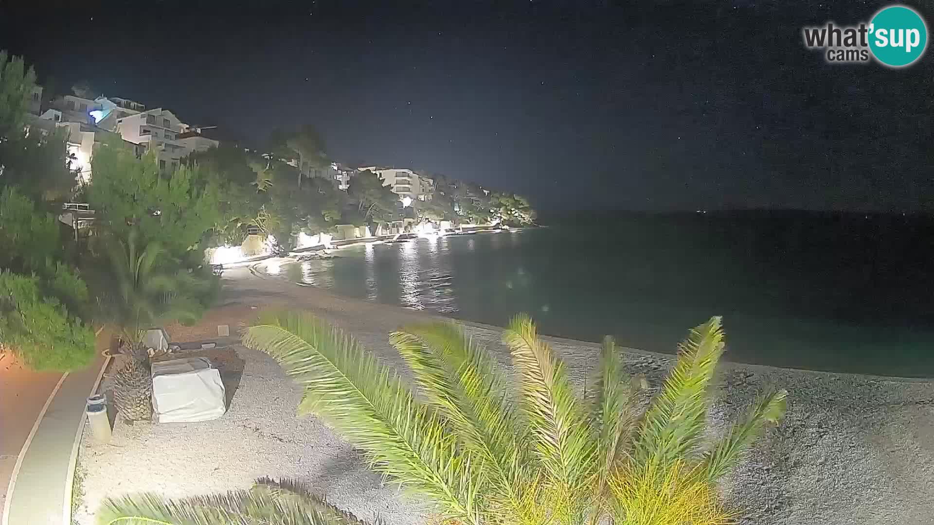 Webcam Spiaggia Lučica Brela – Vista live sulla costa adriatica