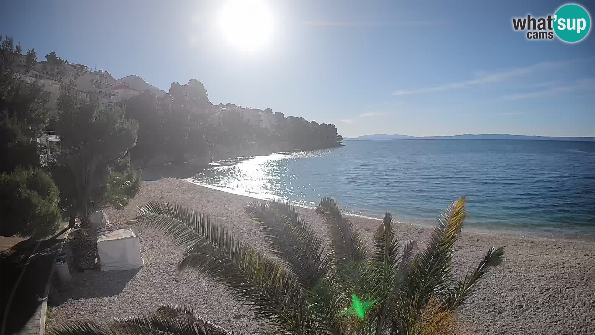 Webcam Plage Lučica Brela – Vue en direct sur la côte adriatique