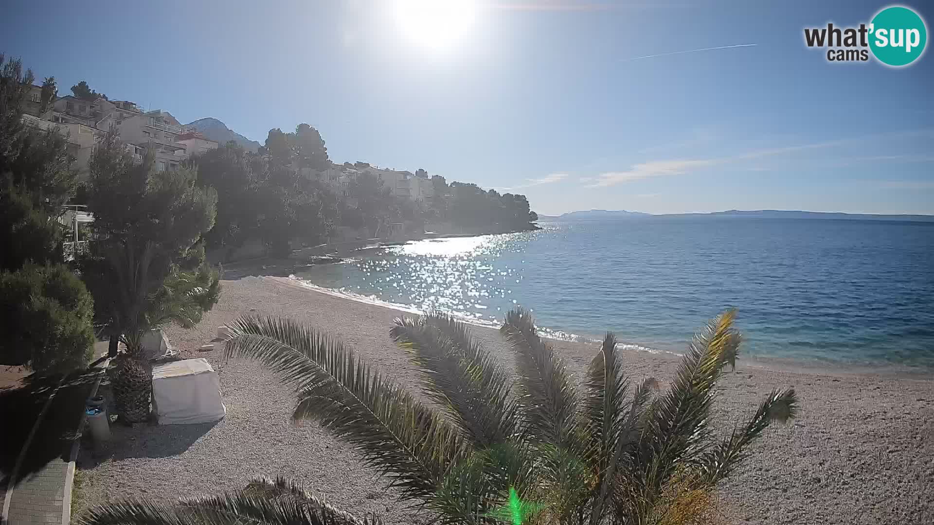 Webcam Playa Lučica Brela – Vista en directo de la costa adriática