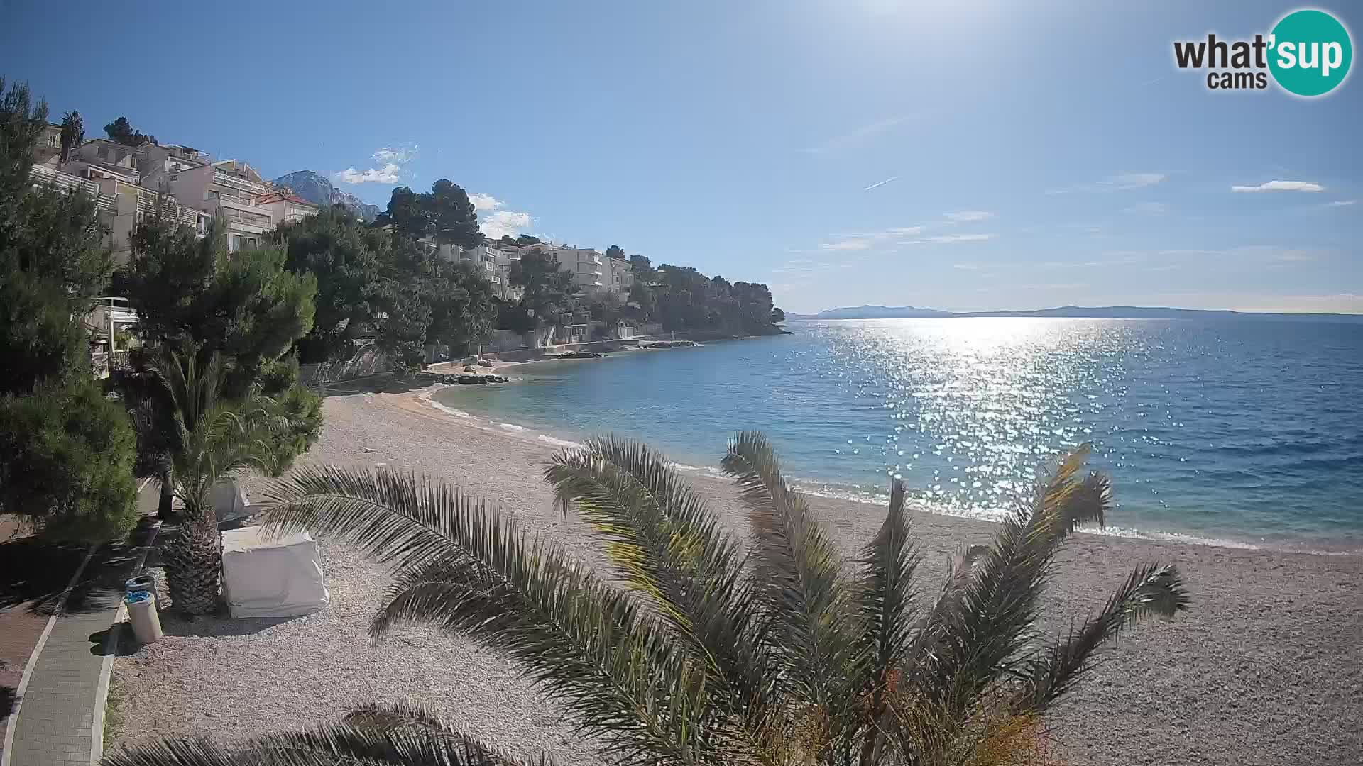 Webcam Playa Lučica Brela – Vista en directo de la costa adriática