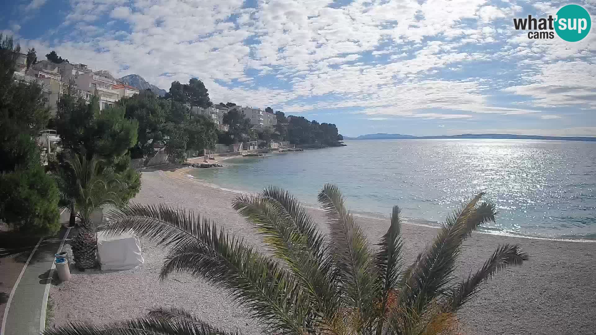 Webcam Playa Lučica Brela – Vista en directo de la costa adriática