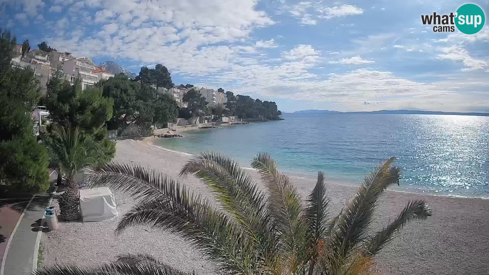Webcam Playa Lučica Brela – Vista en directo de la costa adriática