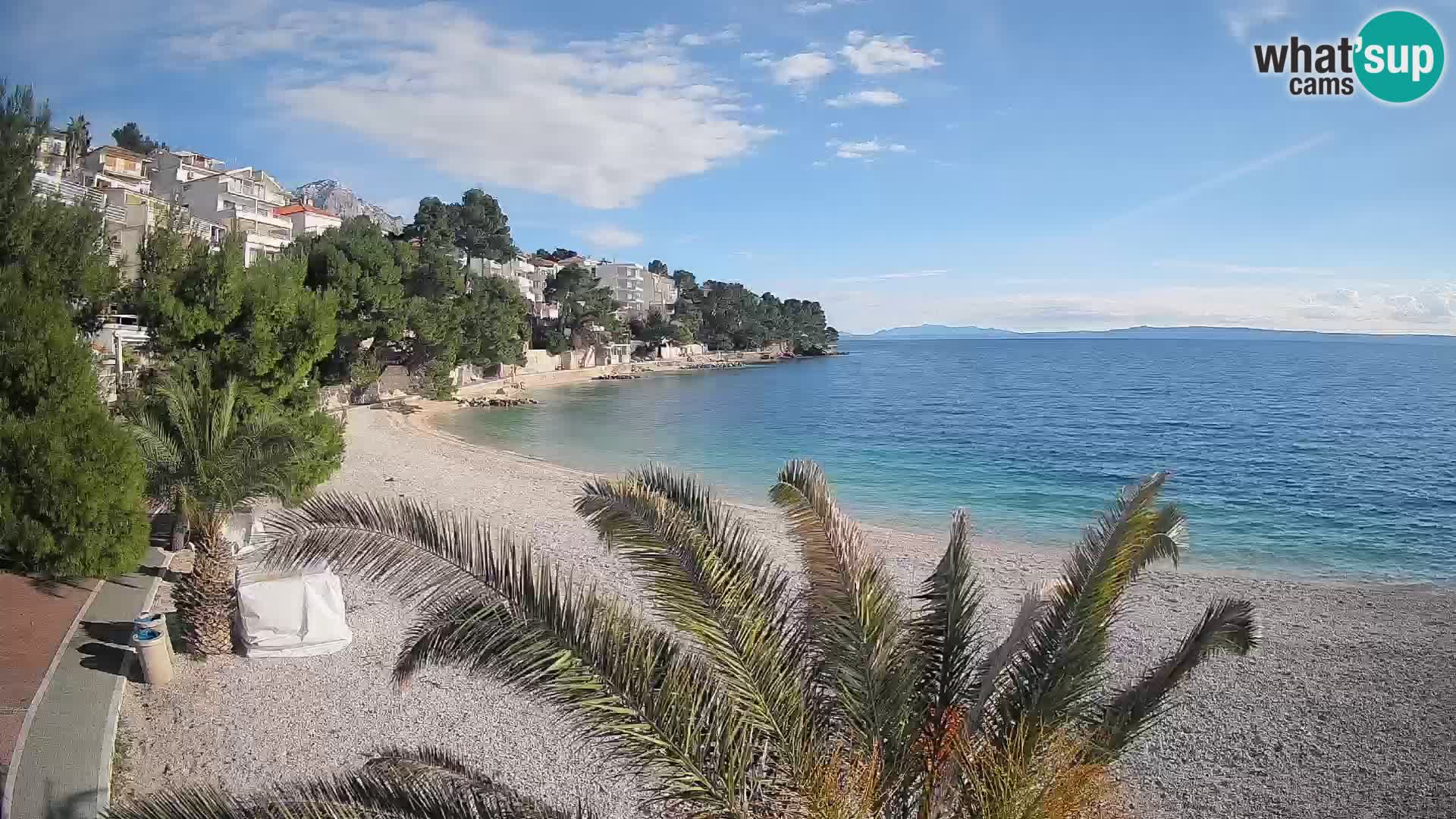 Webcam Playa Lučica Brela – Vista en directo de la costa adriática