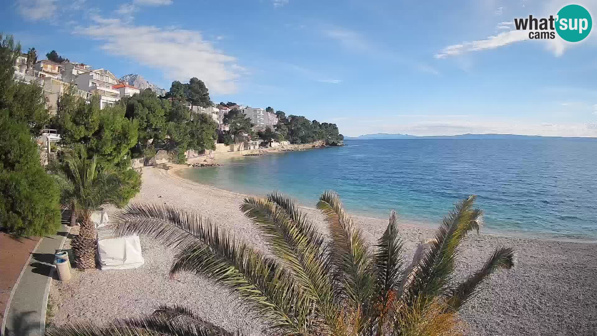 Webcam Lučica Beach Brela – Live View from the Adriatic Coast