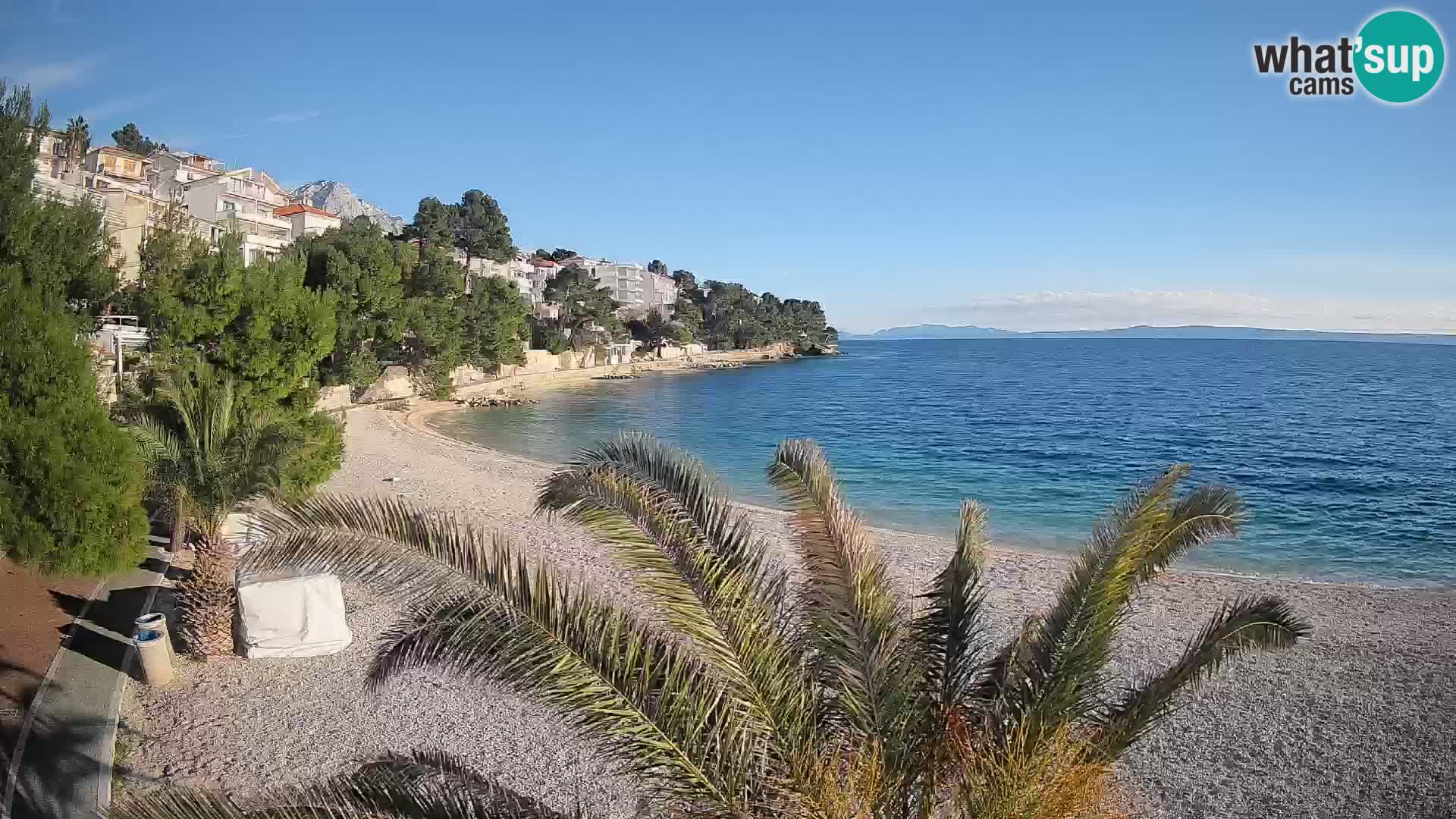 Webcam Lučica Beach Brela – Live View from the Adriatic Coast