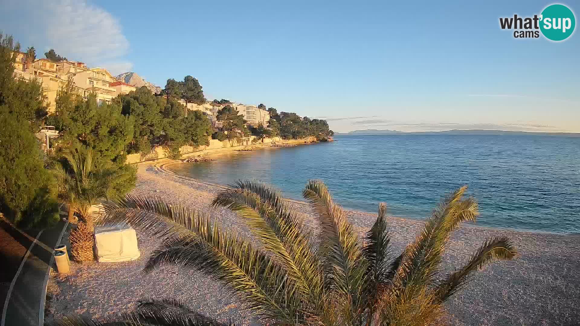 Webcam Spiaggia Lučica Brela – Vista live sulla costa adriatica