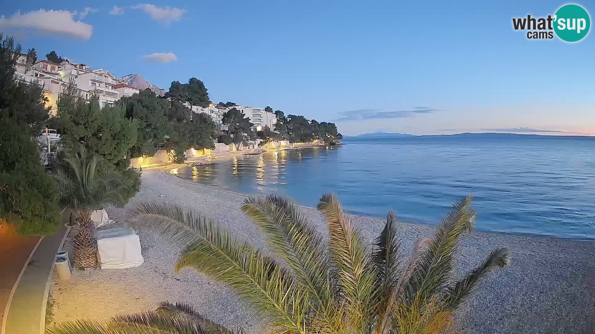 Webcam Spiaggia Lučica Brela – Vista live sulla costa adriatica