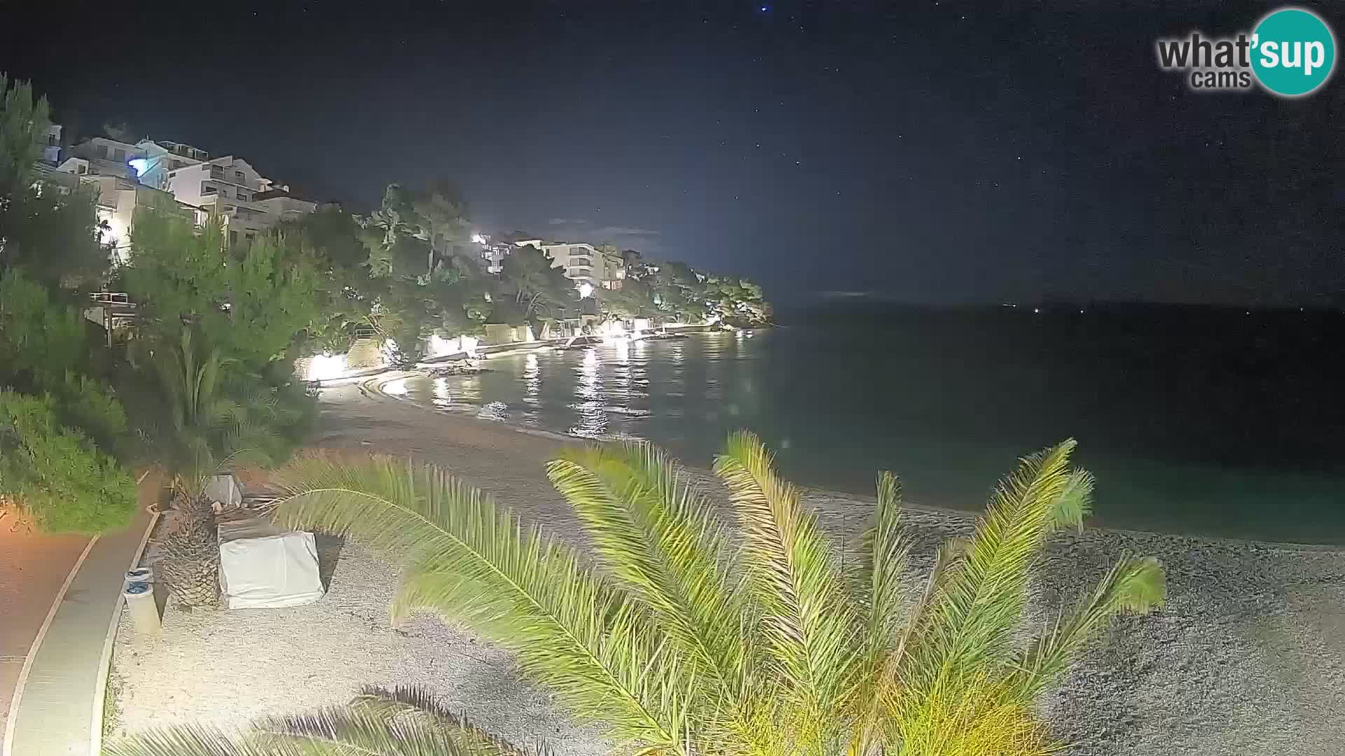 Webcam Spiaggia Lučica Brela – Vista live sulla costa adriatica