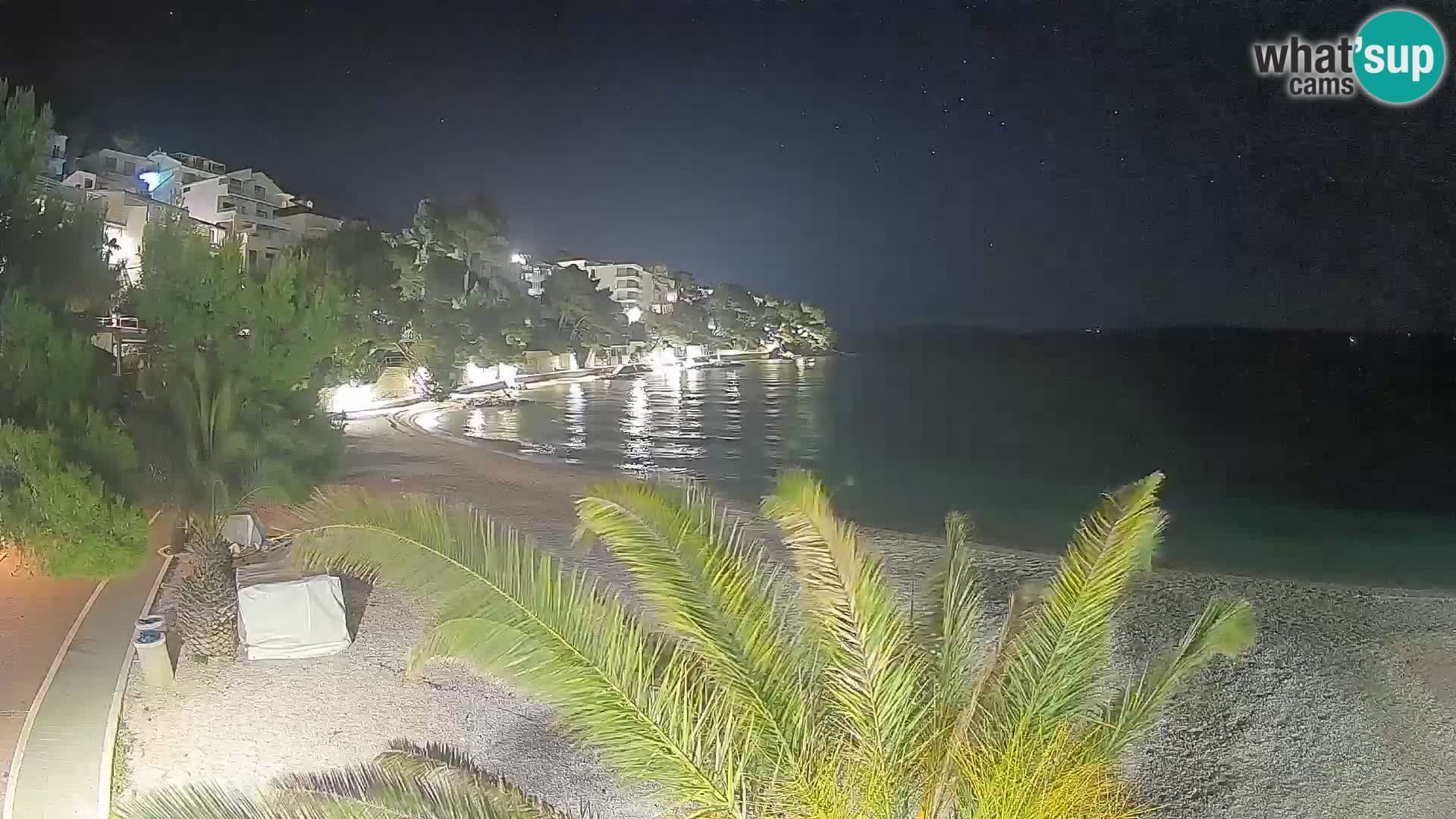Webcam Spiaggia Lučica Brela – Vista live sulla costa adriatica