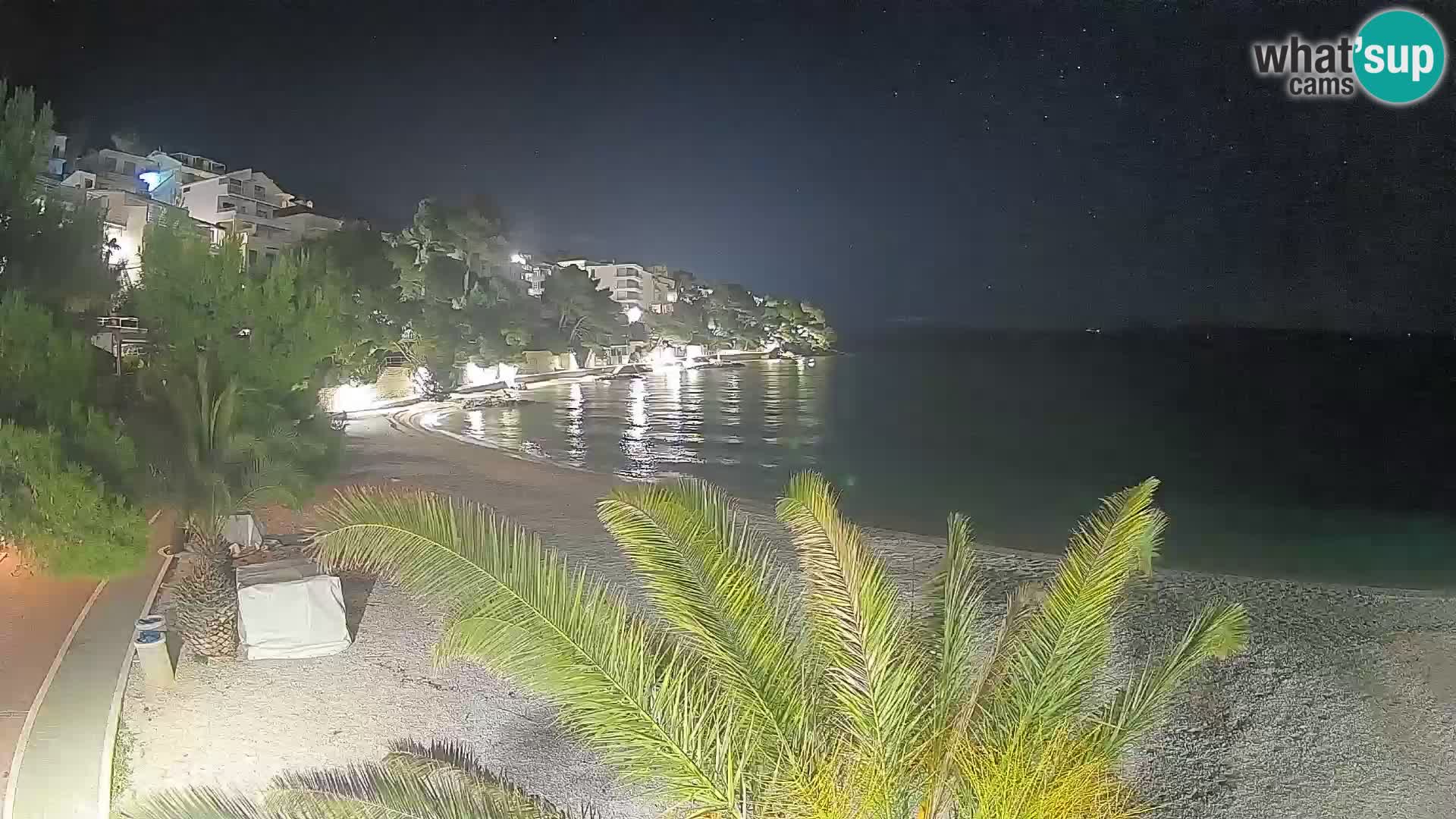 Webcam Lučica Strand Beach Brela – Liveblick von der Adriaküste