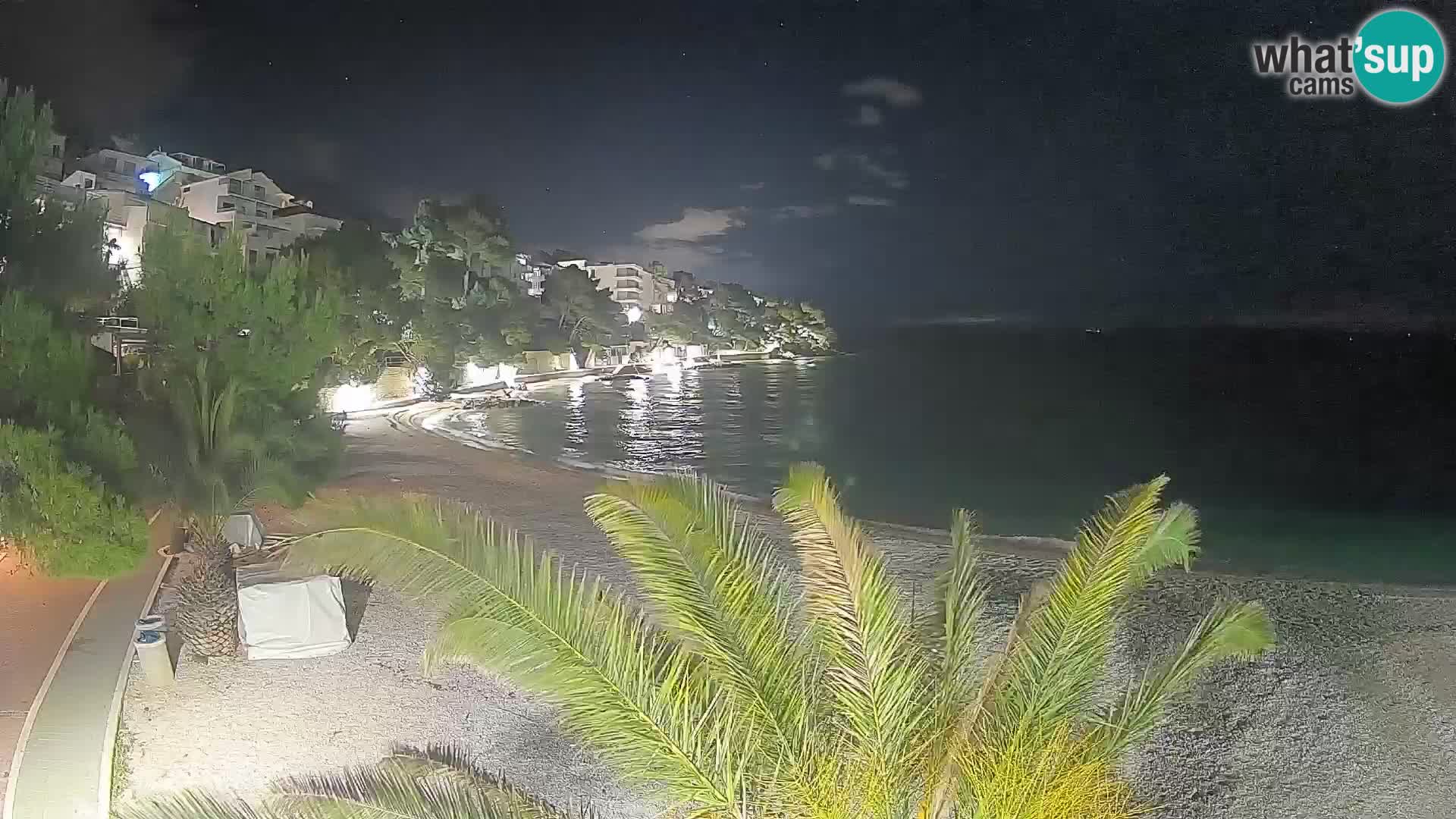 Webcam Playa Lučica Brela – Vista en directo de la costa adriática