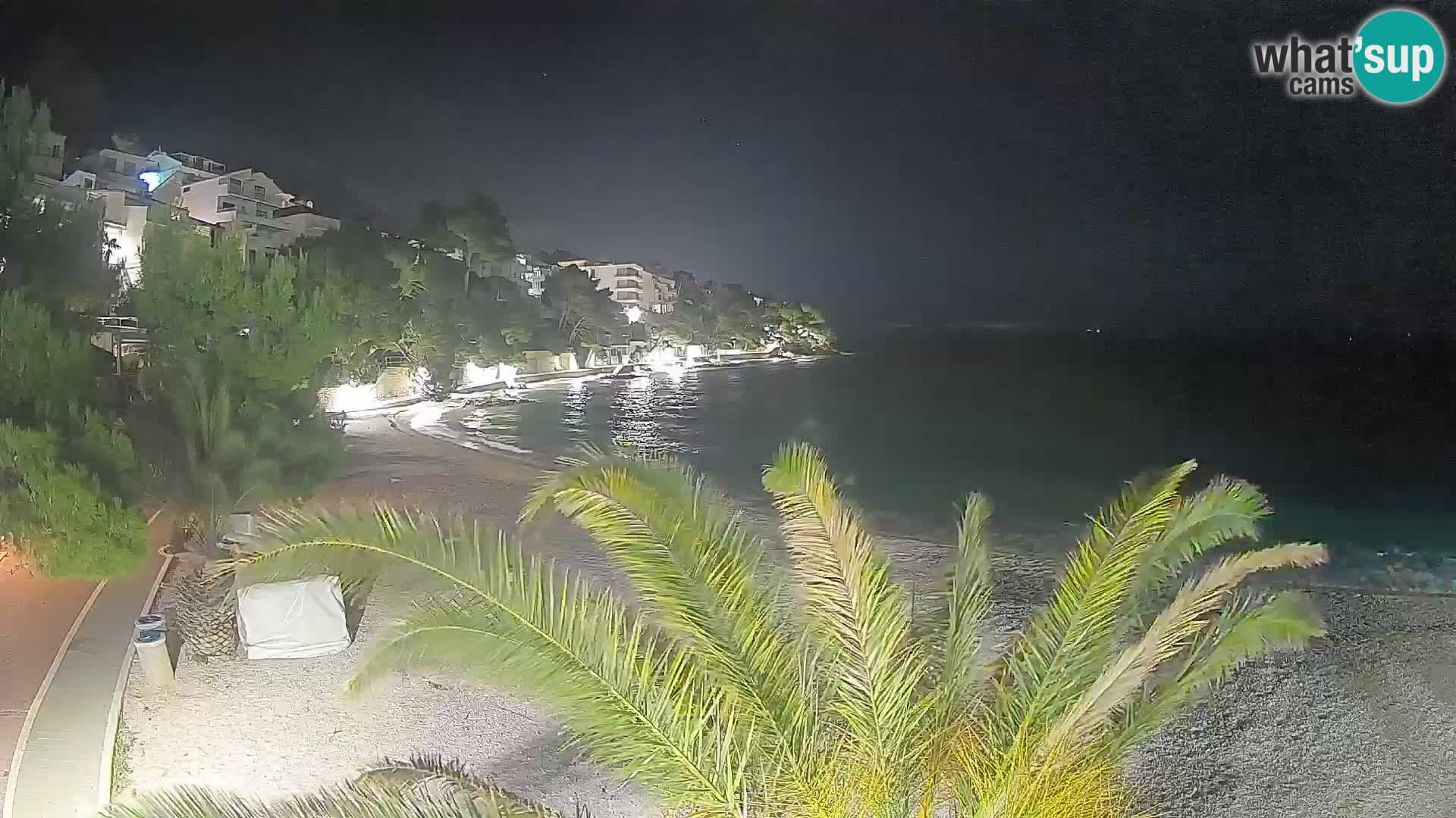 Webcam Plage Lučica Brela – Vue en direct sur la côte adriatique